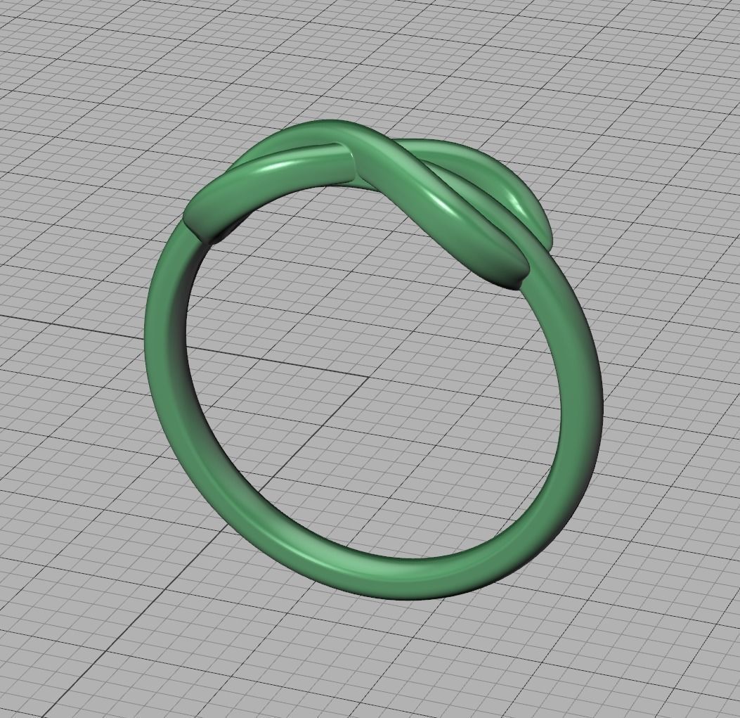 Infinity Knot Ring T-style 3dmodel 3D print model_21