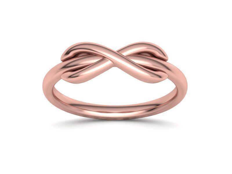 Infinity Knot Ring T-style 3dmodel 3D print model_5