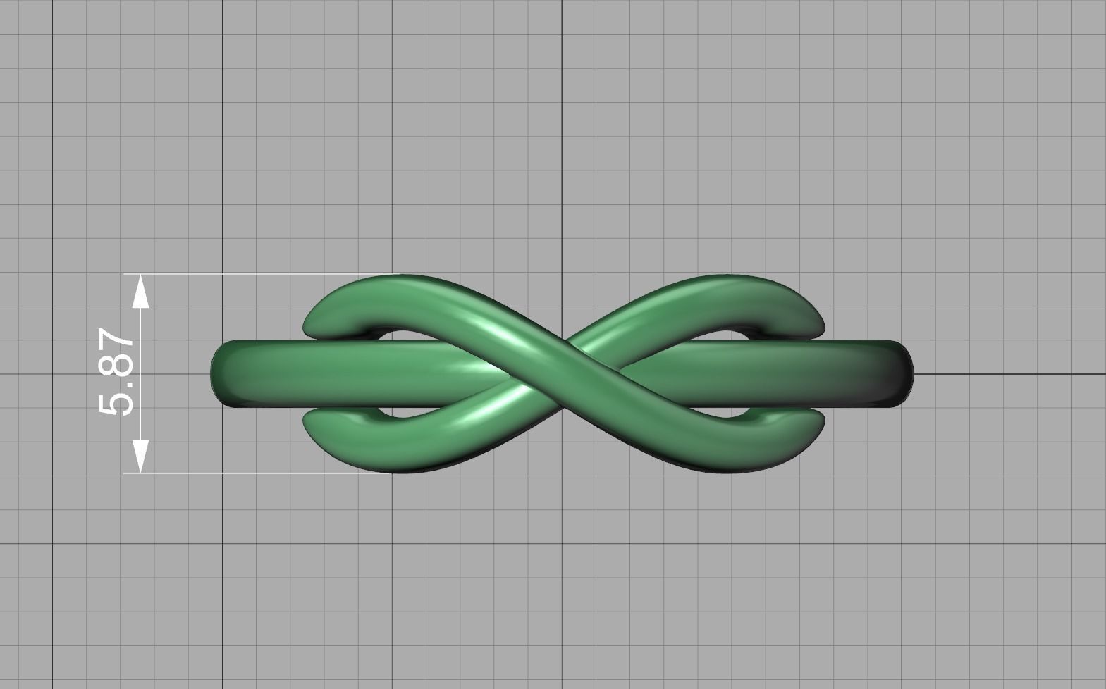 Infinity Knot Ring T-style 3dmodel 3D print model_20