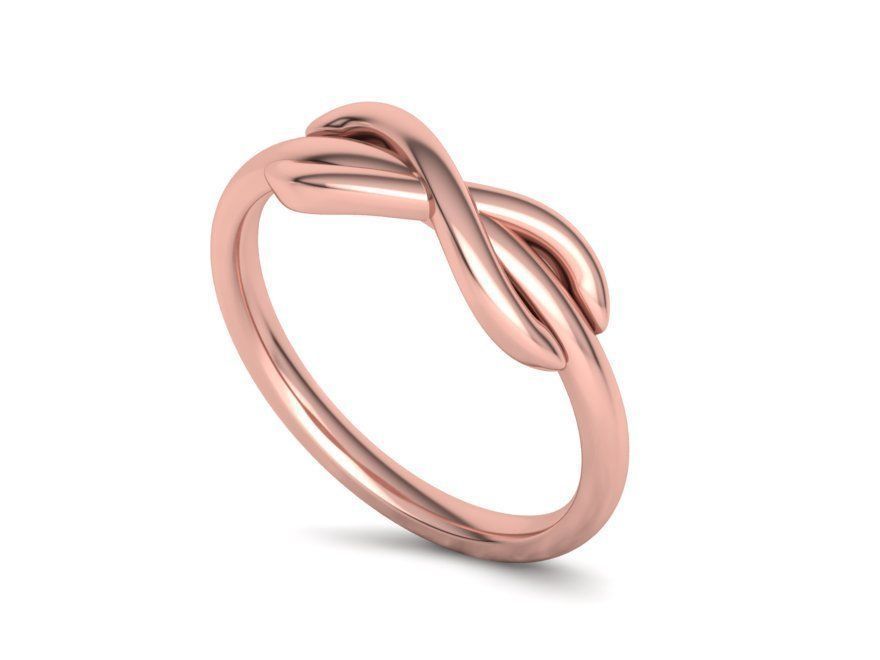 Infinity Knot Ring T-style 3dmodel 3D print model_8