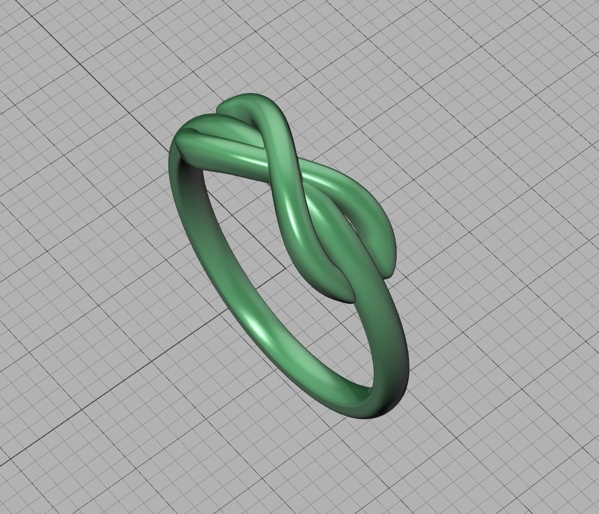 Infinity Knot Ring T-style 3dmodel 3D print model_22