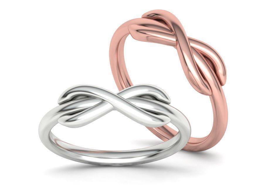 Infinity Knot Ring T-style 3dmodel 3D print model_1