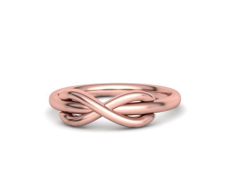 Infinity Knot Ring T-style 3dmodel 3D print model_14