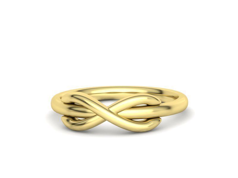 Infinity Knot Ring T-style 3dmodel 3D print model_16