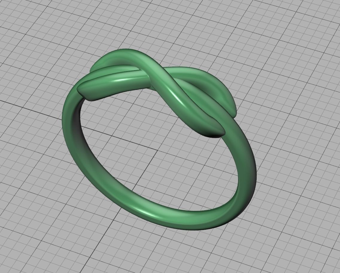Infinity Knot Ring T-style 3dmodel 3D print model_25