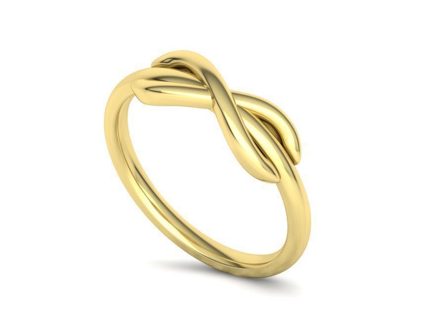 Infinity Knot Ring T-style 3dmodel 3D print model_10