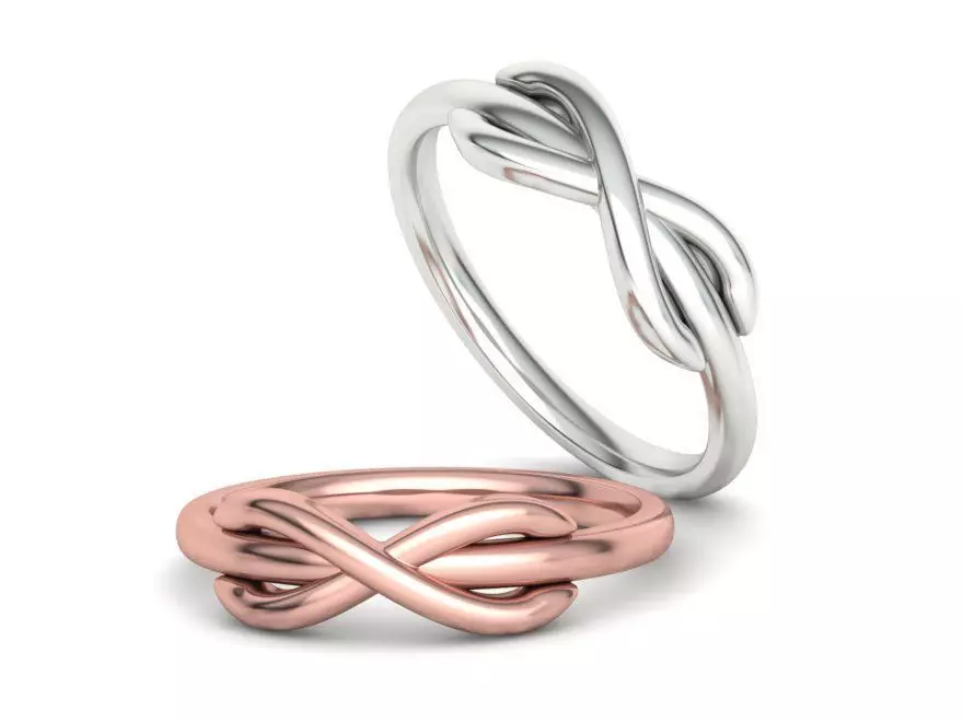Infinity Knot Ring T-style 3dmodel 3D print model_0