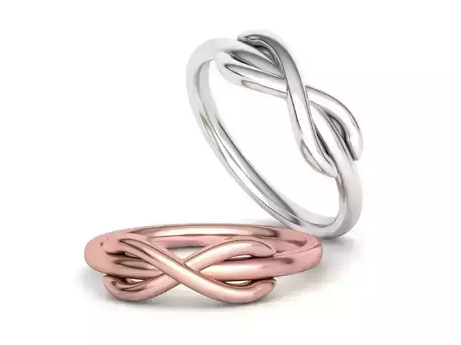 Infinity Knot Ring T-style 3dmodel 3D print model