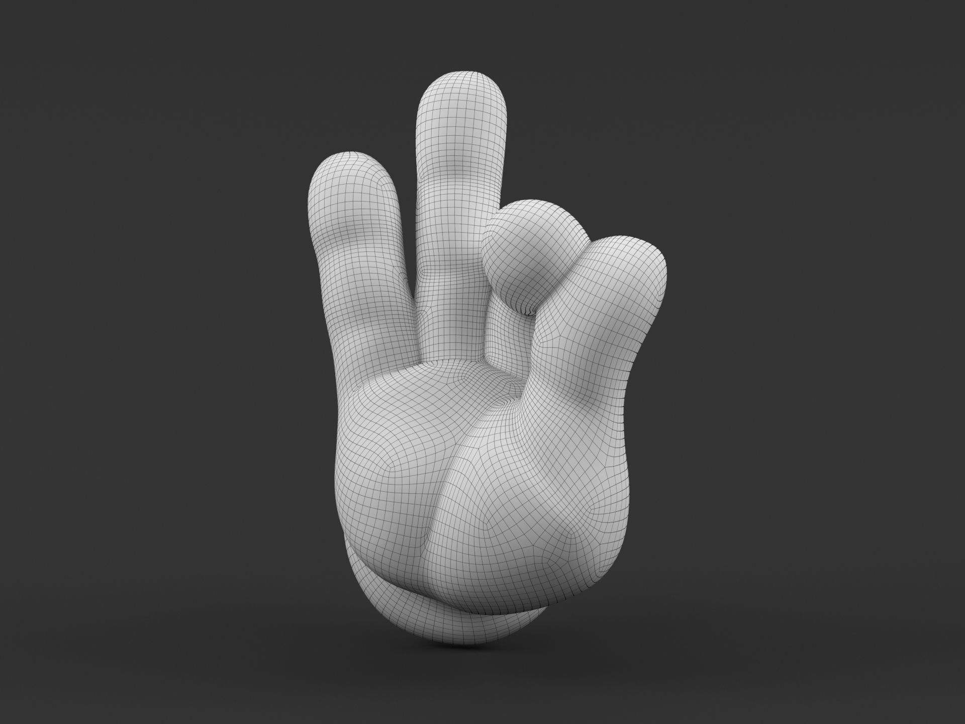 Mickey Buddha hand 3D print model_1