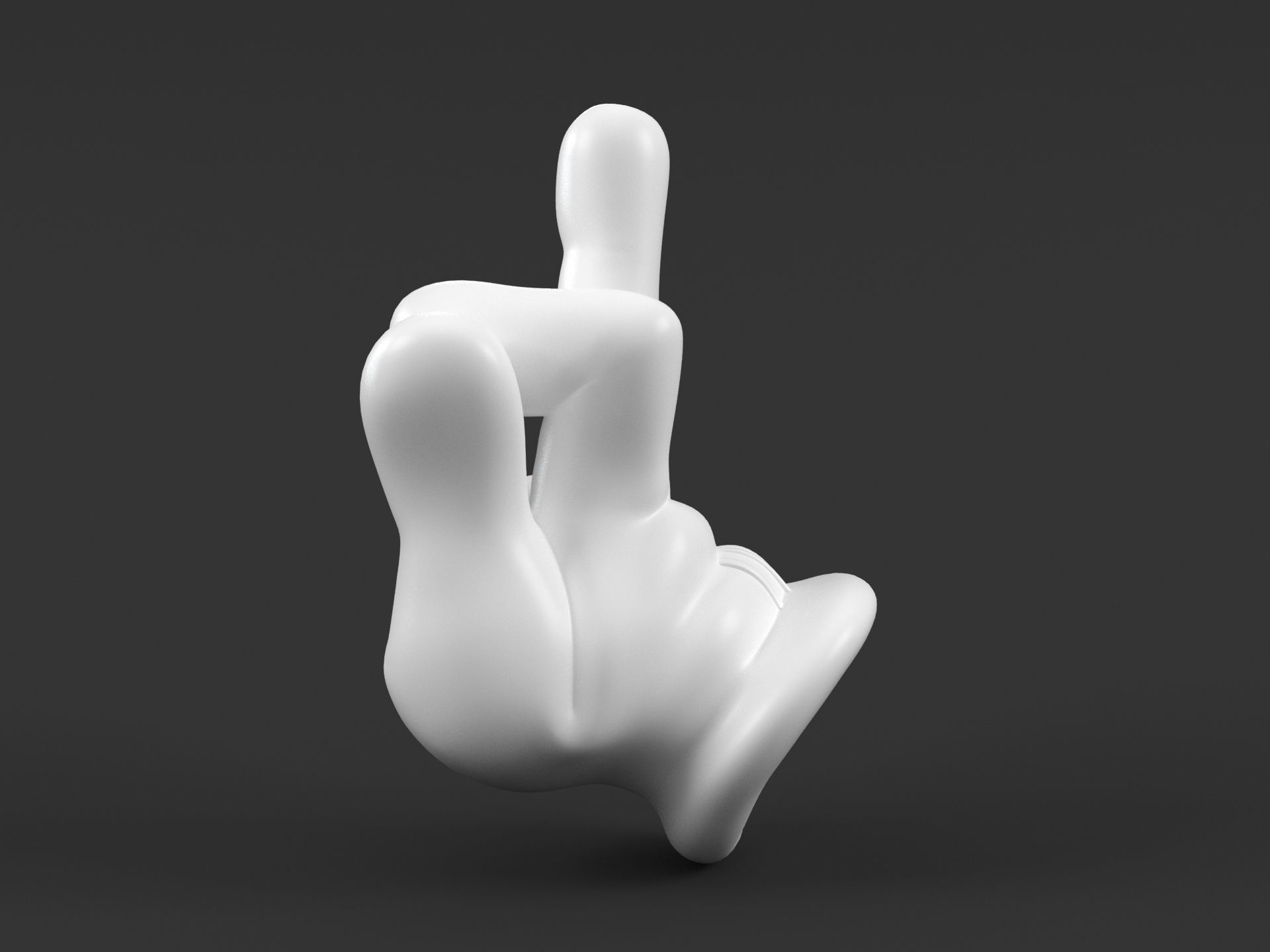 Mickey Buddha hand 3D print model_4