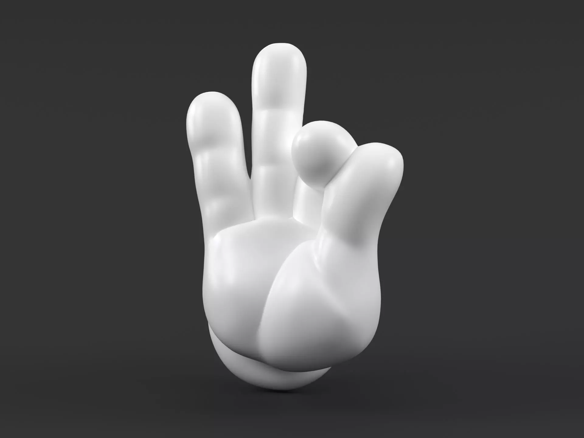 Mickey Buddha hand 3D print model_0
