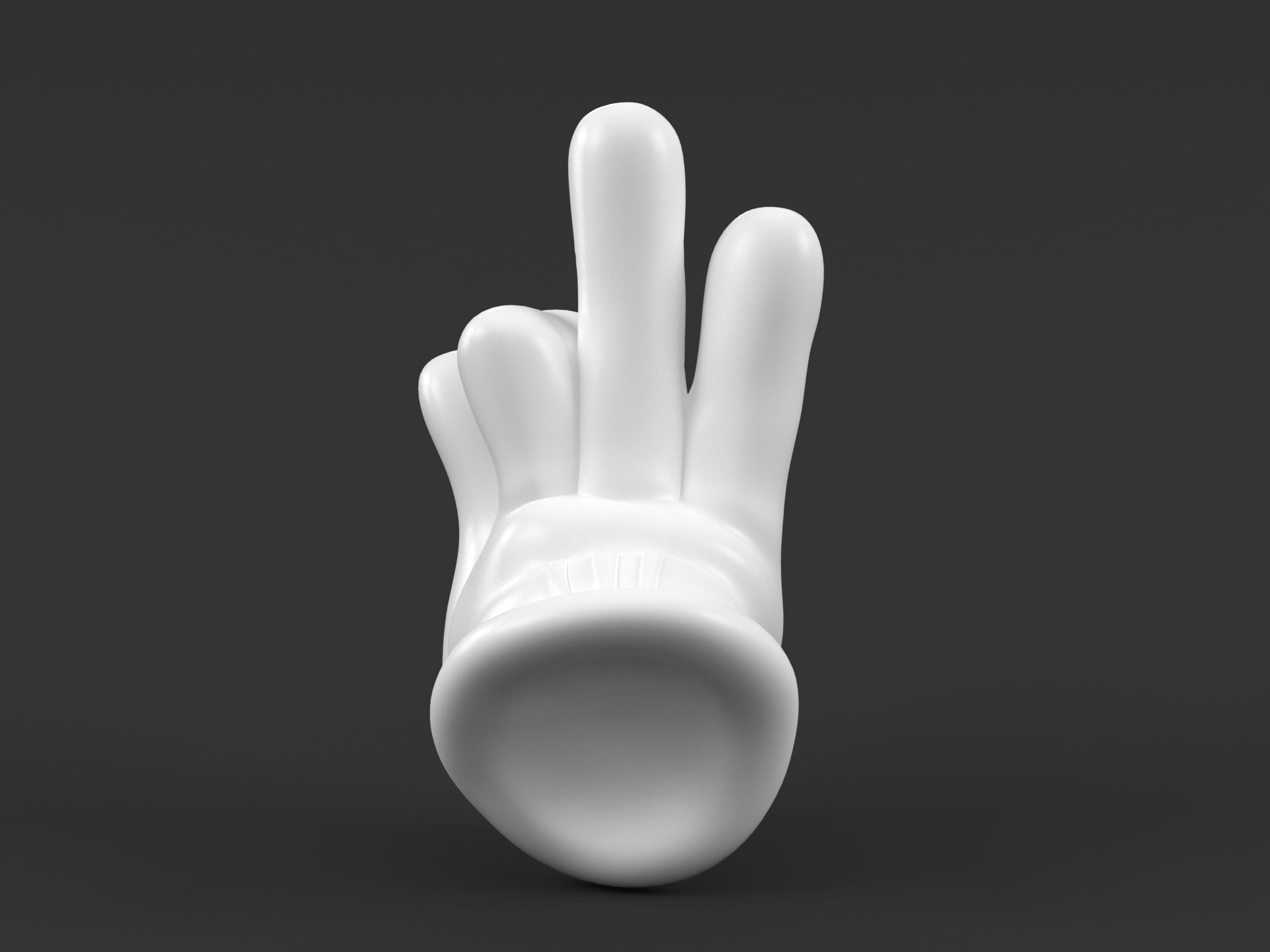Mickey Buddha hand 3D print model_6