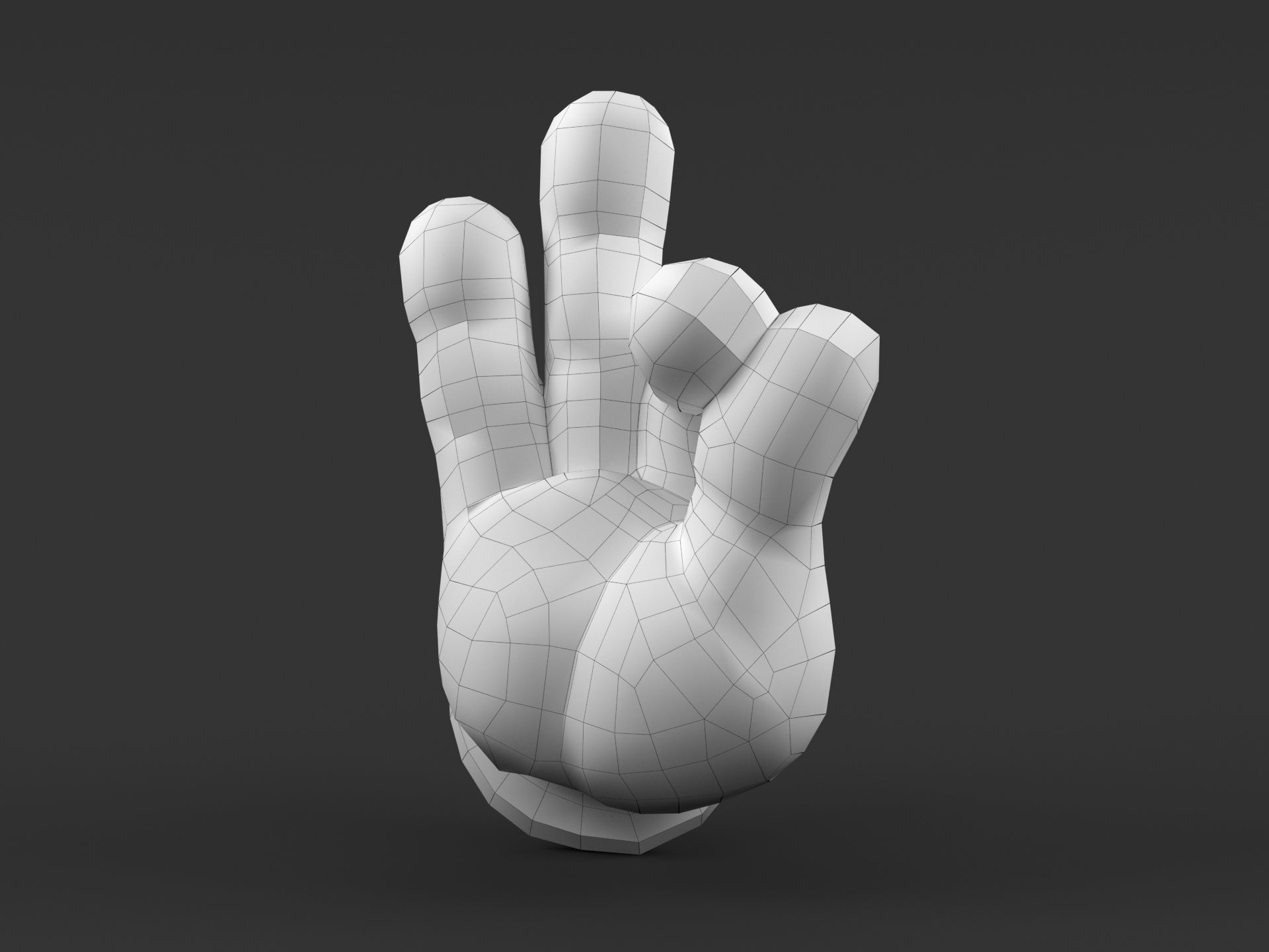 Mickey Buddha hand 3D print model_2