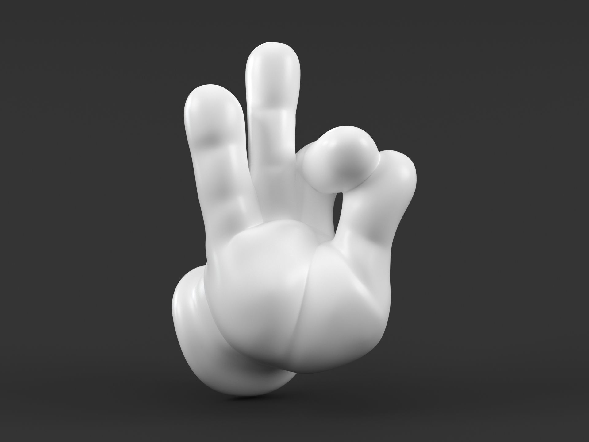 Mickey Buddha hand 3D print model_9
