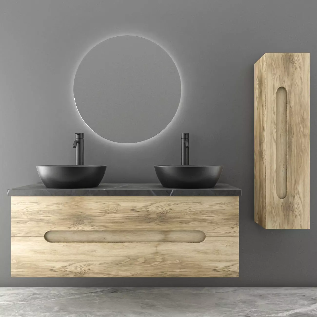 bathroom furniture set 5 3D model