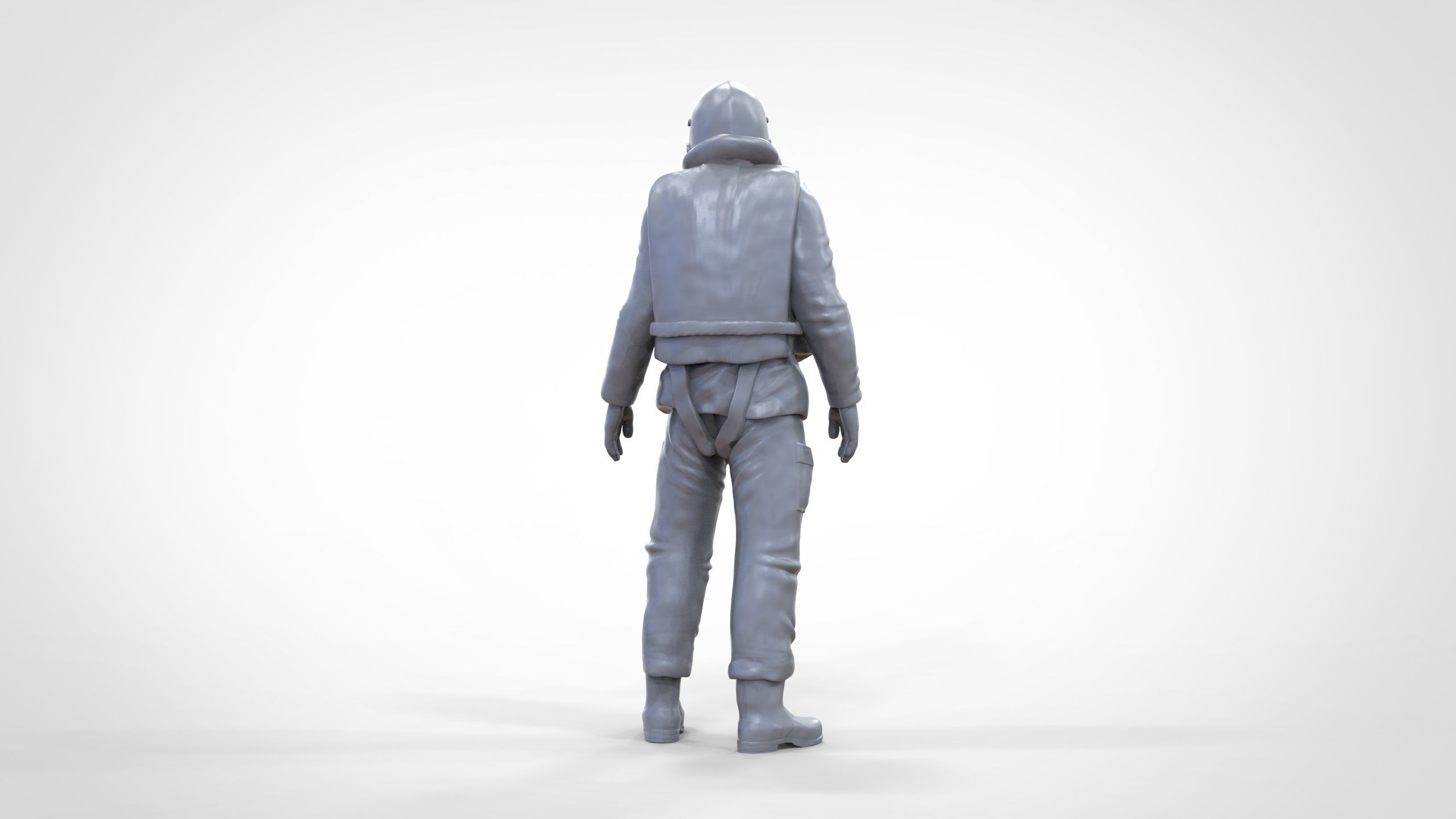 N2 Lifeboat Crew Volunteer  RNLI Rescue crew 3D print model_17