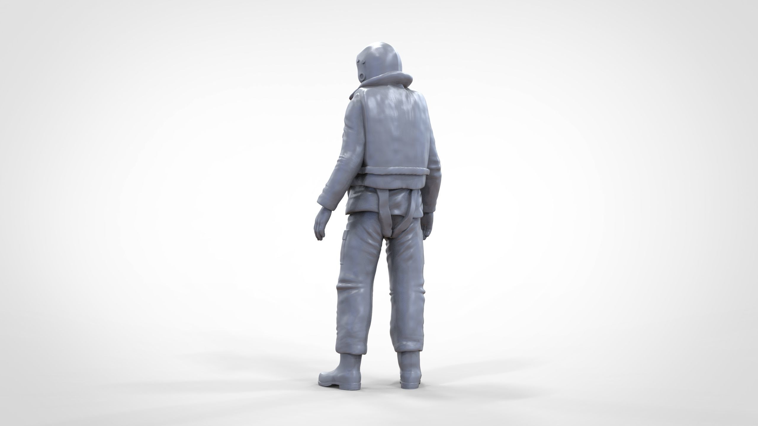 N2 Lifeboat Crew Volunteer  RNLI Rescue crew 3D print model_18