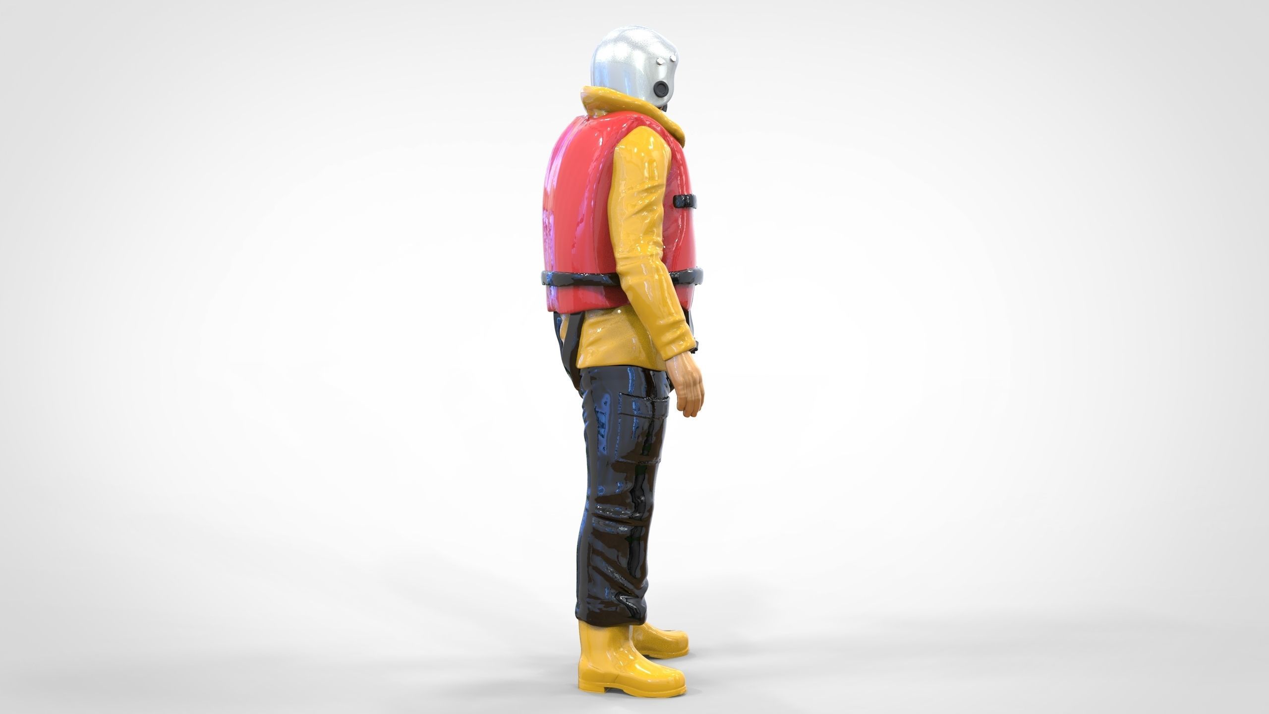 N2 Lifeboat Crew Volunteer  RNLI Rescue crew 3D print model_2