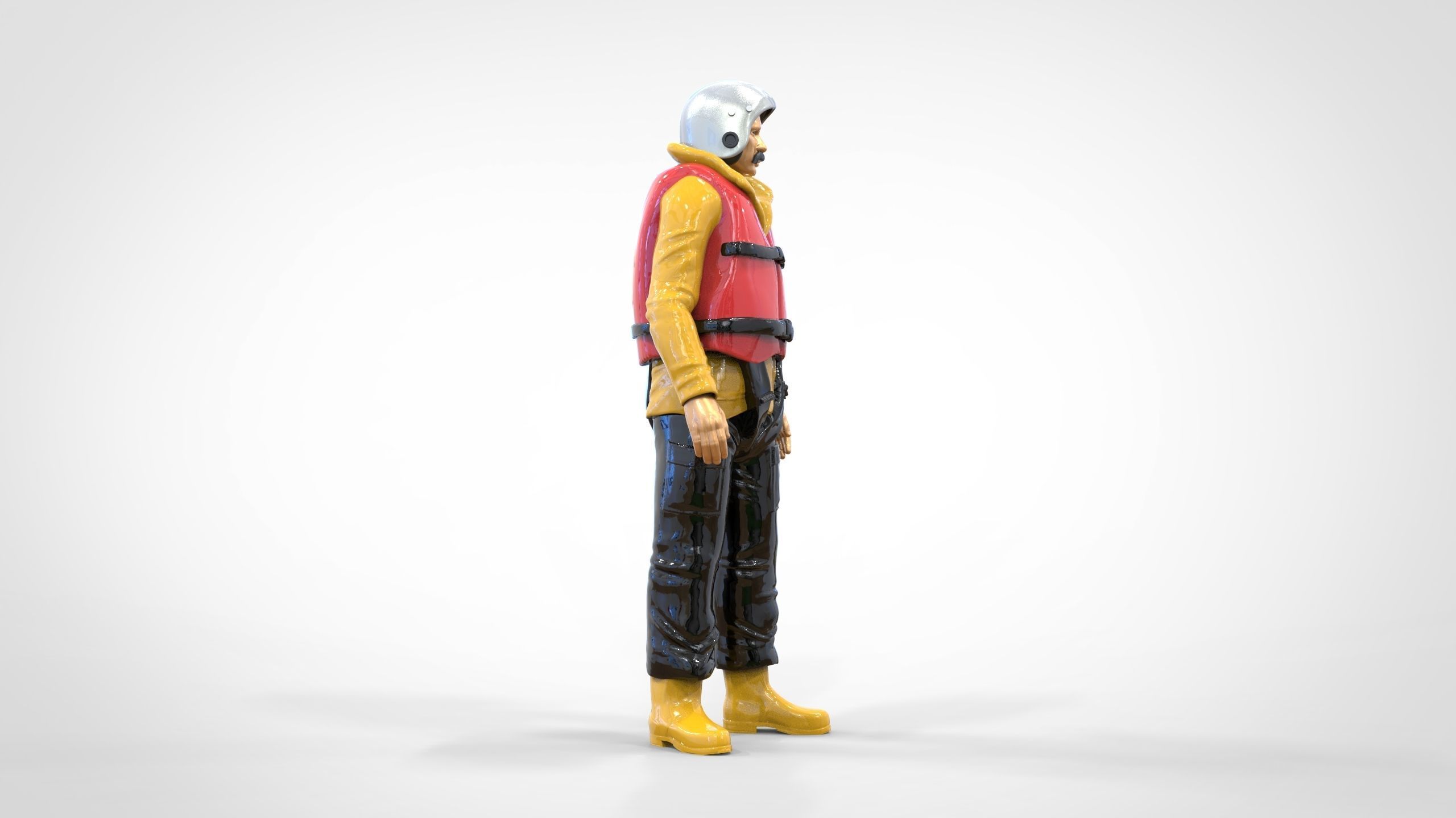 N2 Lifeboat Crew Volunteer  RNLI Rescue crew 3D print model_14