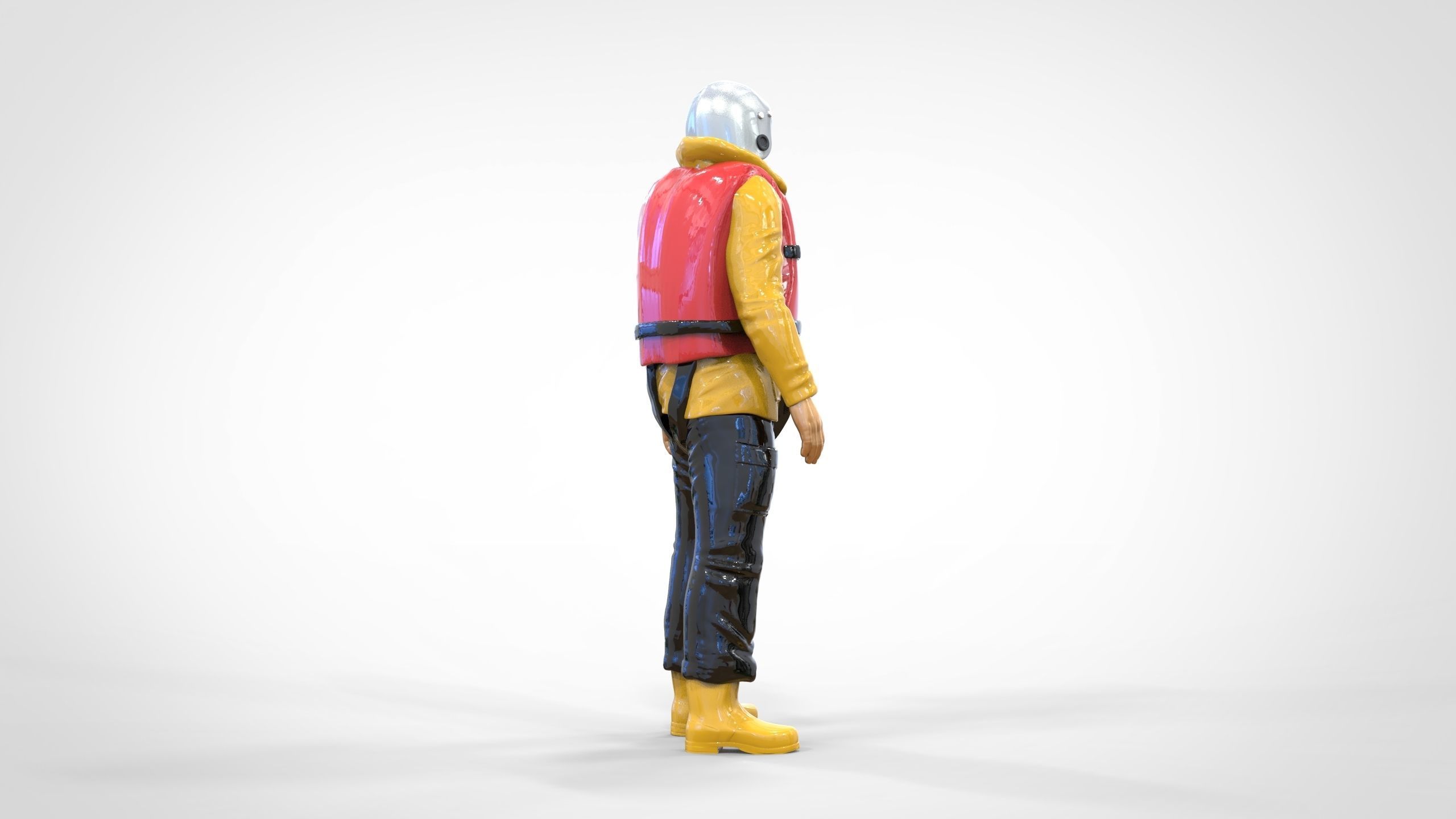 N2 Lifeboat Crew Volunteer  RNLI Rescue crew 3D print model_21
