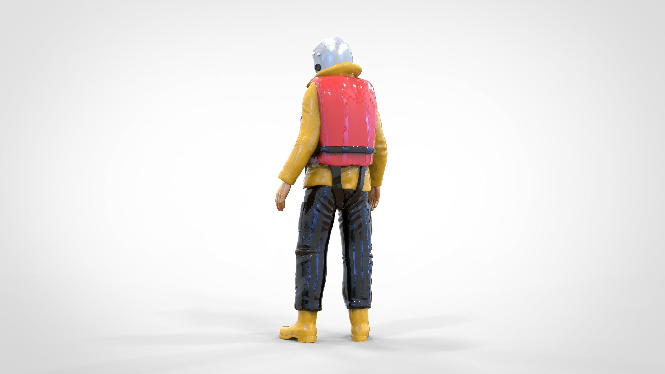 N2 Lifeboat Crew Volunteer  RNLI Rescue crew 3D print model_32