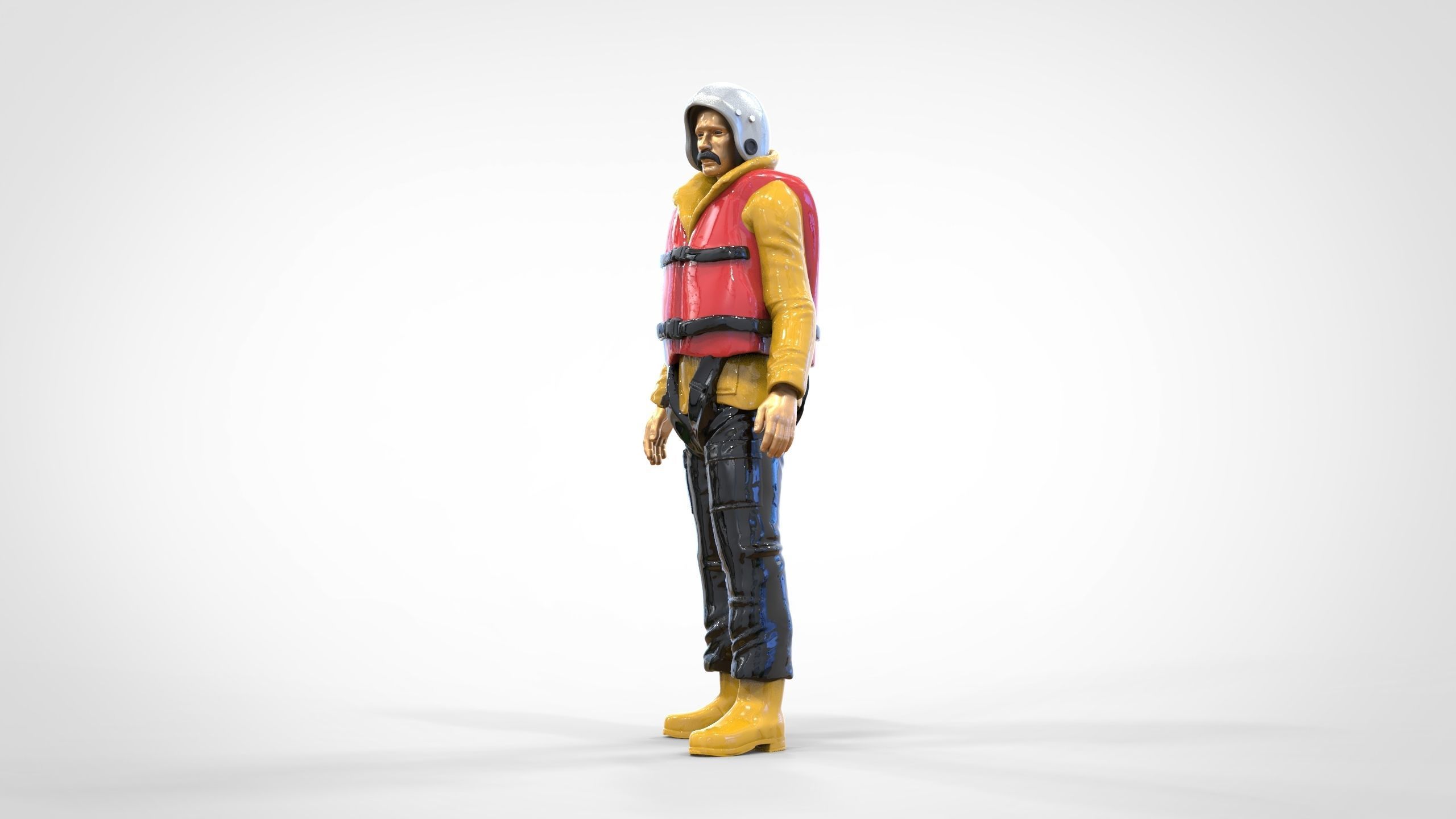 N2 Lifeboat Crew Volunteer  RNLI Rescue crew 3D print model_5