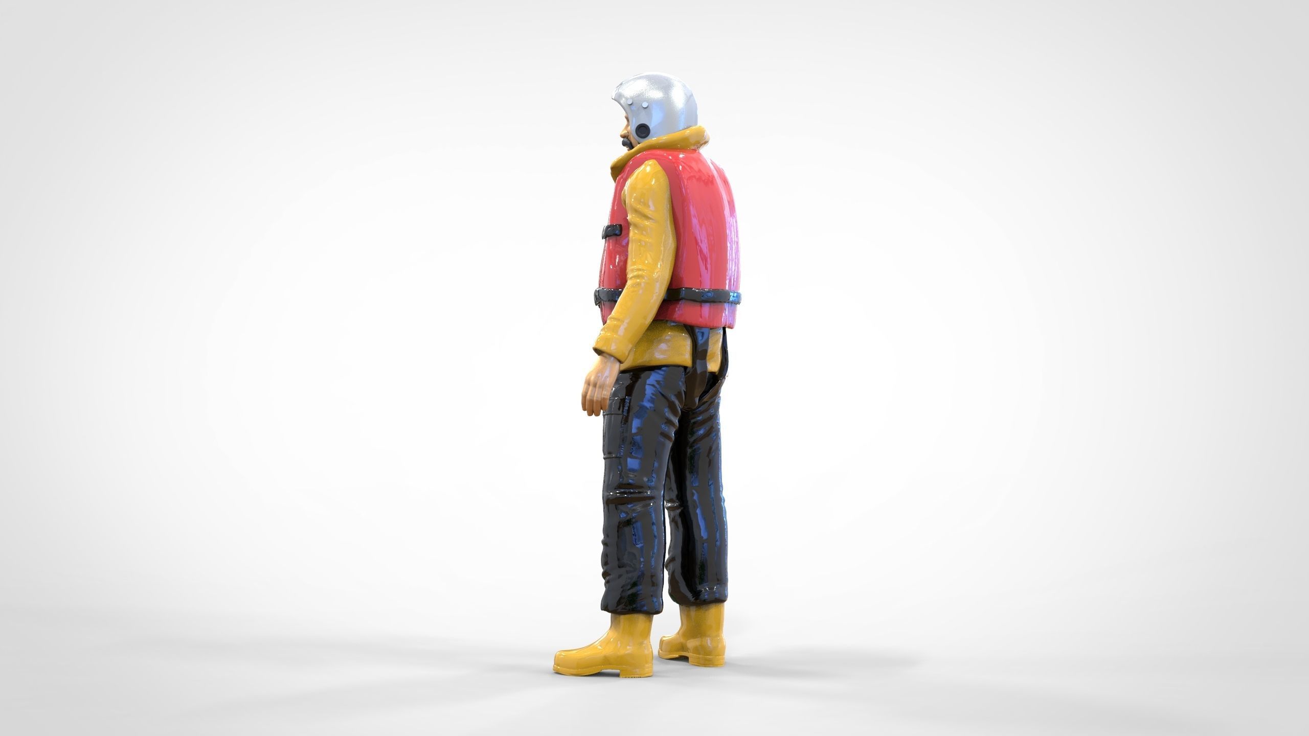 N2 Lifeboat Crew Volunteer  RNLI Rescue crew 3D print model_34