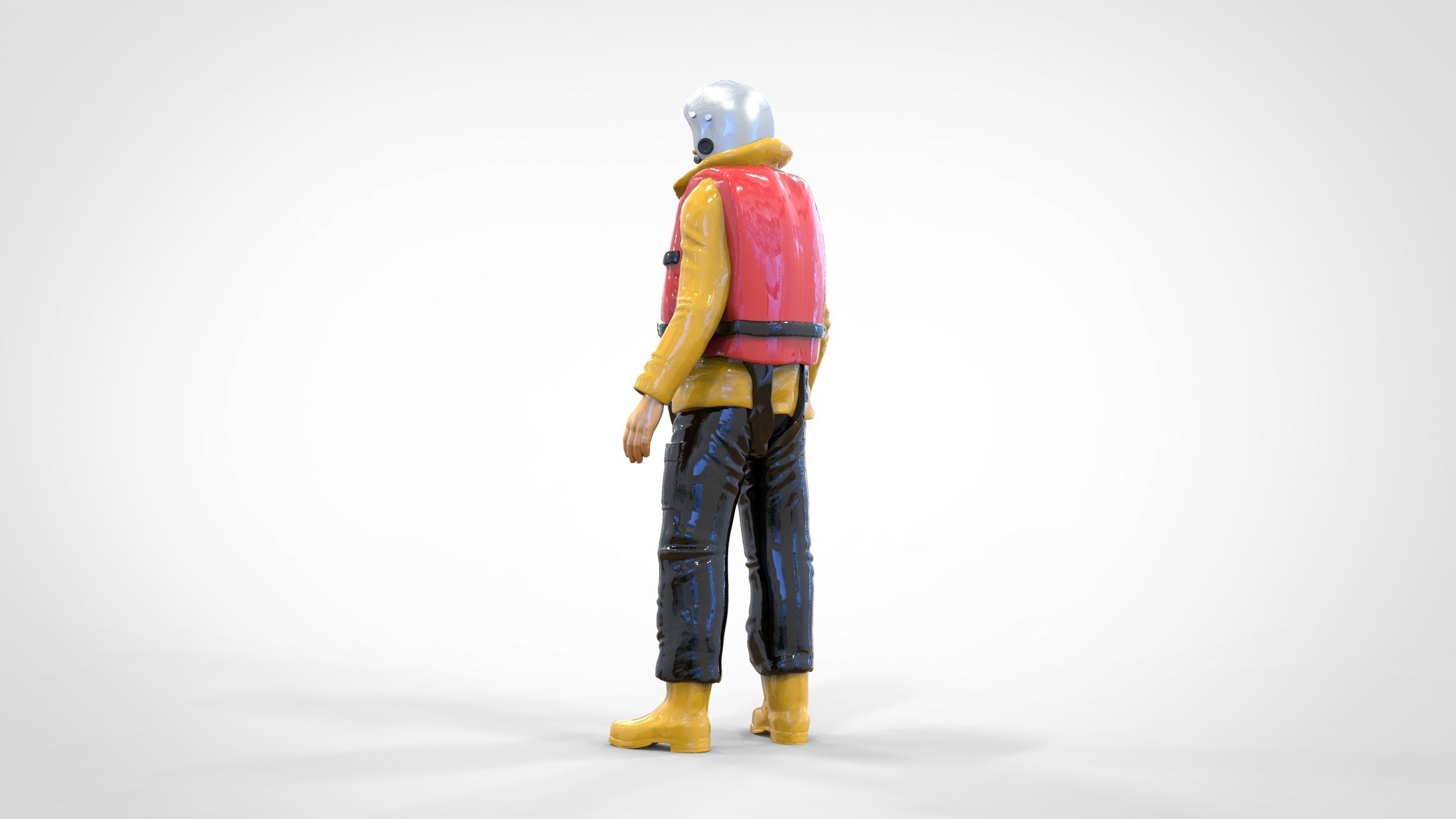 N2 Lifeboat Crew Volunteer  RNLI Rescue crew 3D print model_33