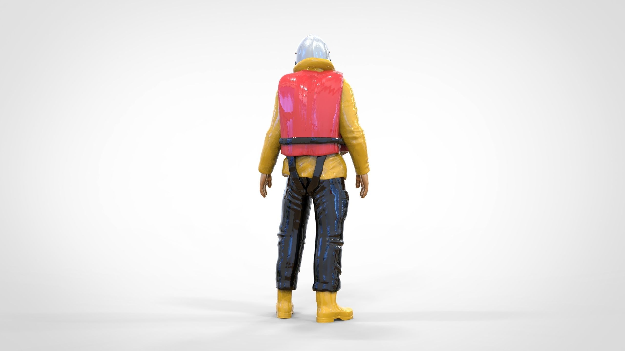 N2 Lifeboat Crew Volunteer  RNLI Rescue crew 3D print model_30