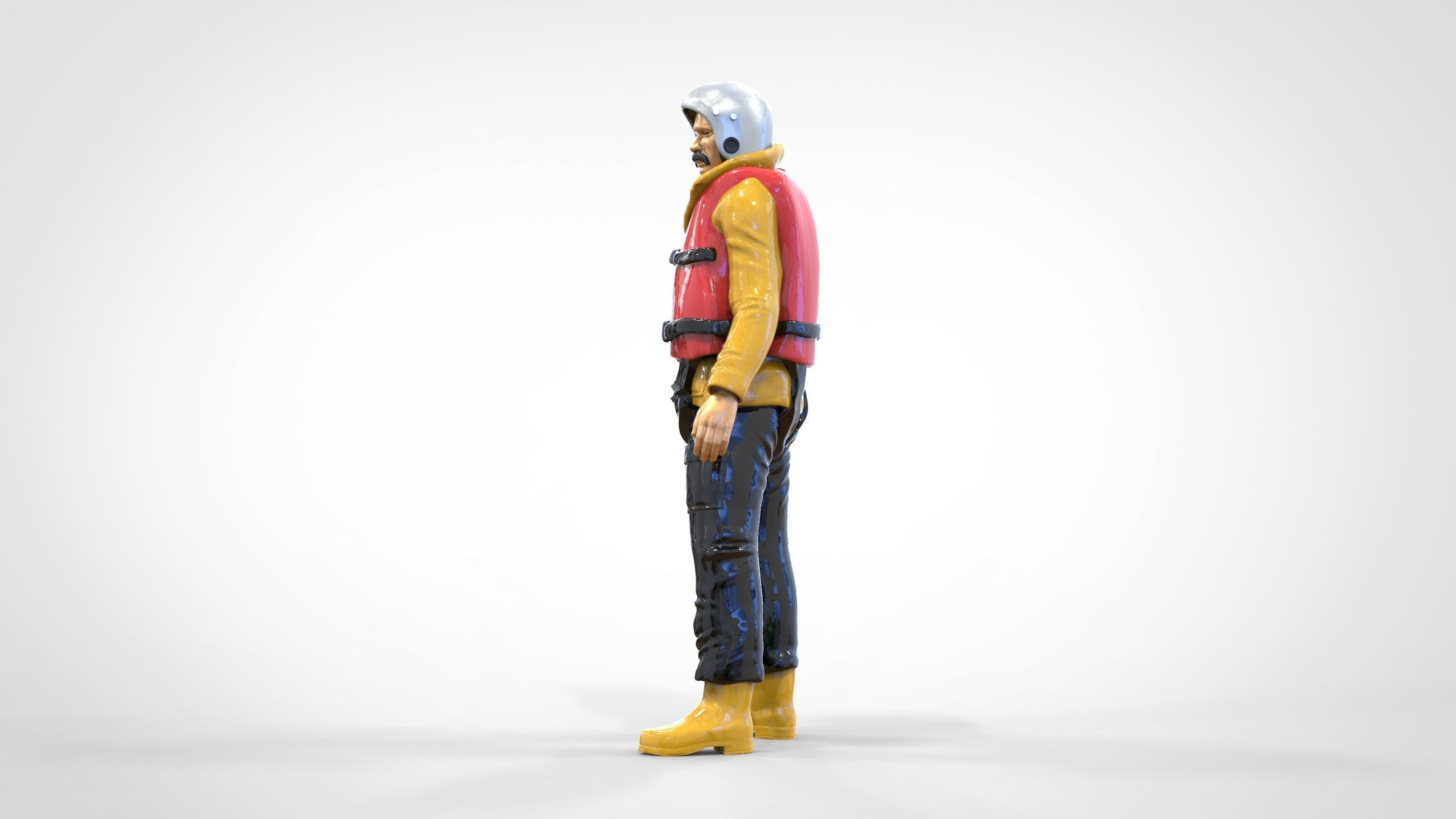 N2 Lifeboat Crew Volunteer  RNLI Rescue crew 3D print model_3