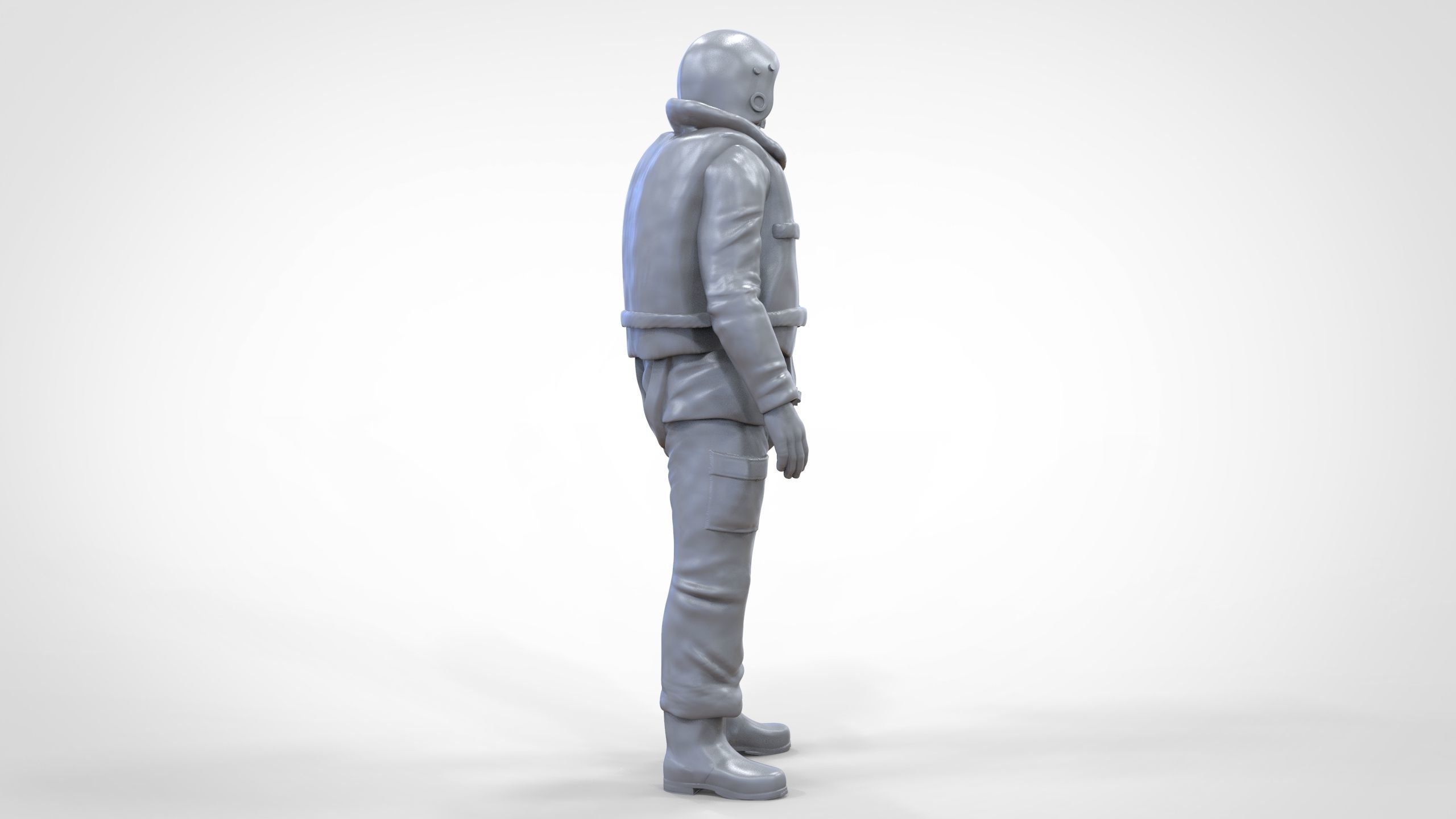 N2 Lifeboat Crew Volunteer  RNLI Rescue crew 3D print model_15