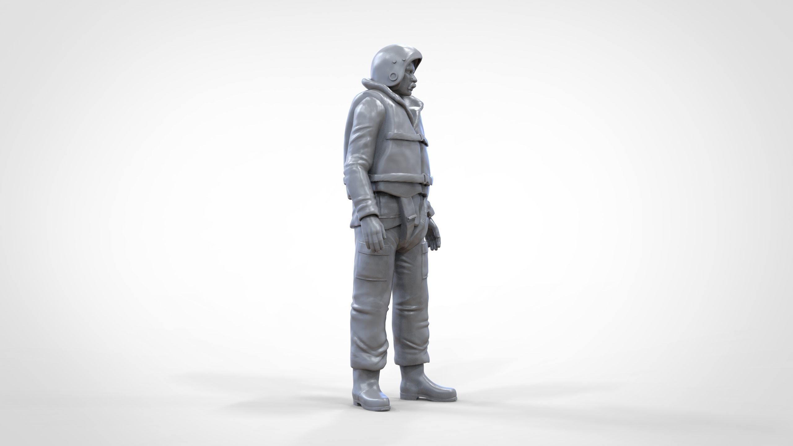N2 Lifeboat Crew Volunteer  RNLI Rescue crew 3D print model_1