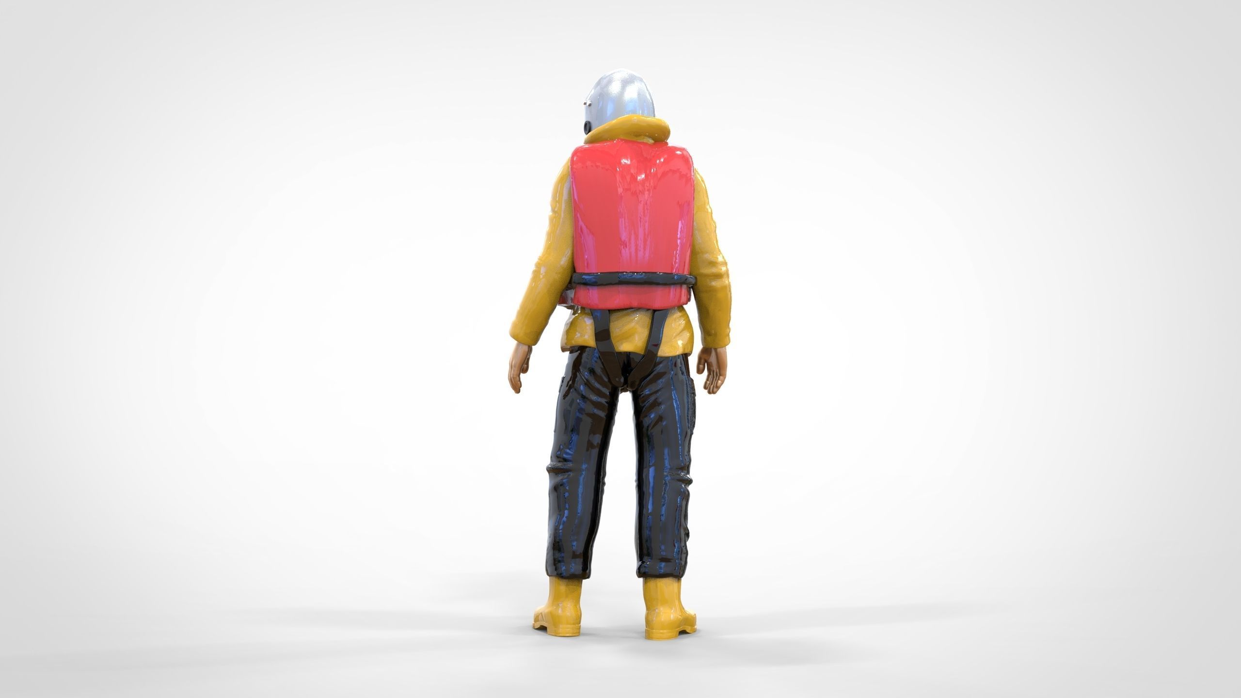 N2 Lifeboat Crew Volunteer  RNLI Rescue crew 3D print model_31