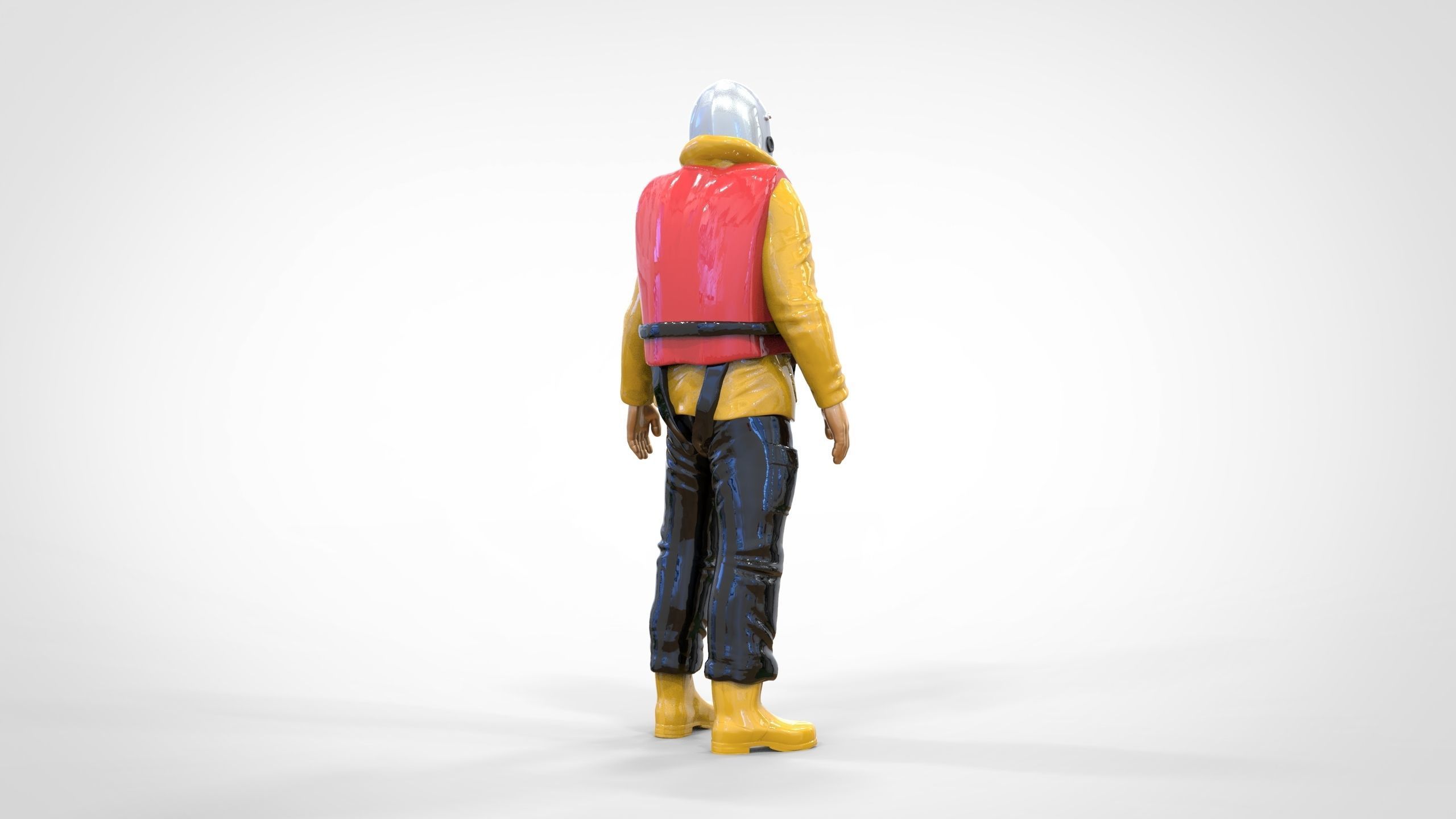 N2 Lifeboat Crew Volunteer  RNLI Rescue crew 3D print model_29
