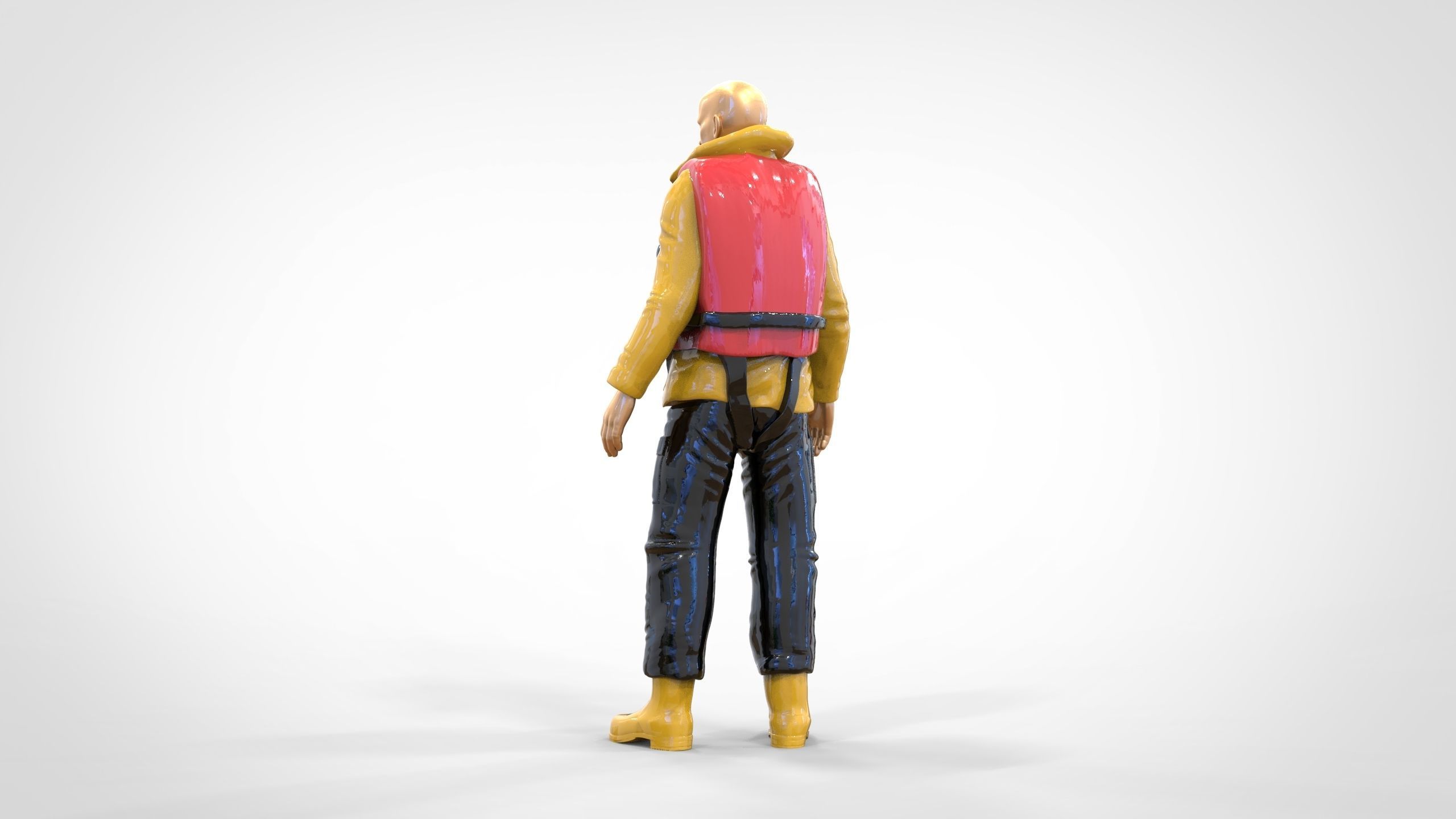 N2 Lifeboat Crew Volunteer  RNLI Rescue crew 3D print model_24