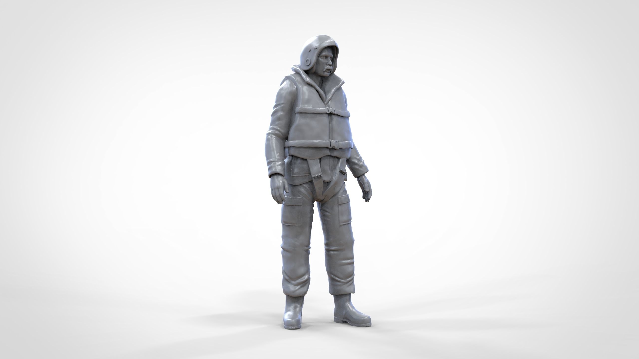N2 Lifeboat Crew Volunteer  RNLI Rescue crew 3D print model_20