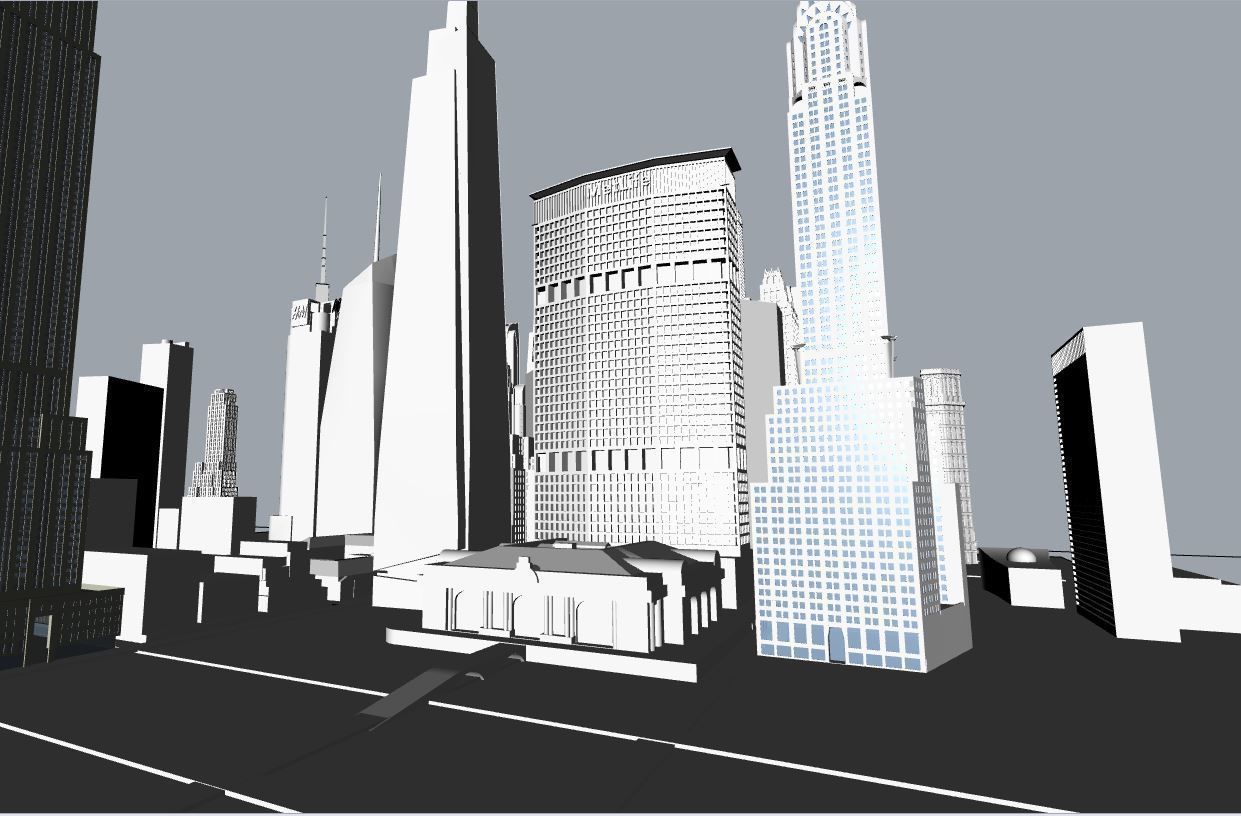 New York Metlife and Gran Central Station Building New York 3D print model_6
