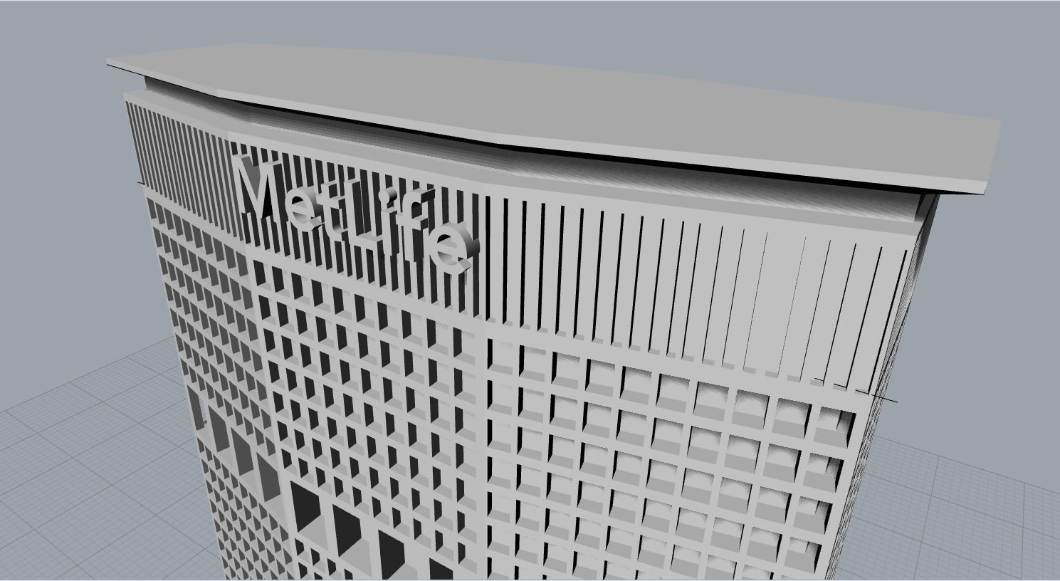 New York Metlife and Gran Central Station Building New York 3D print model_4
