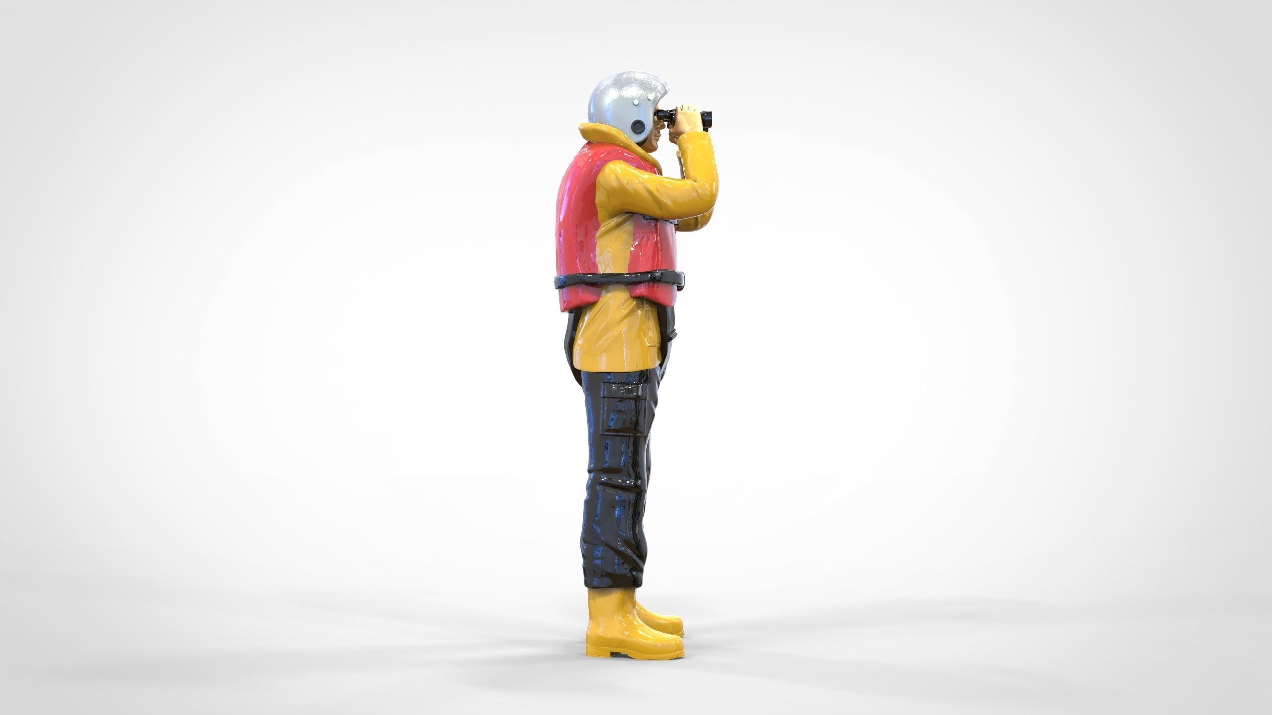 N3 Lifeboat Crew Volunteer RNLI Rescue crew 3D print model_14