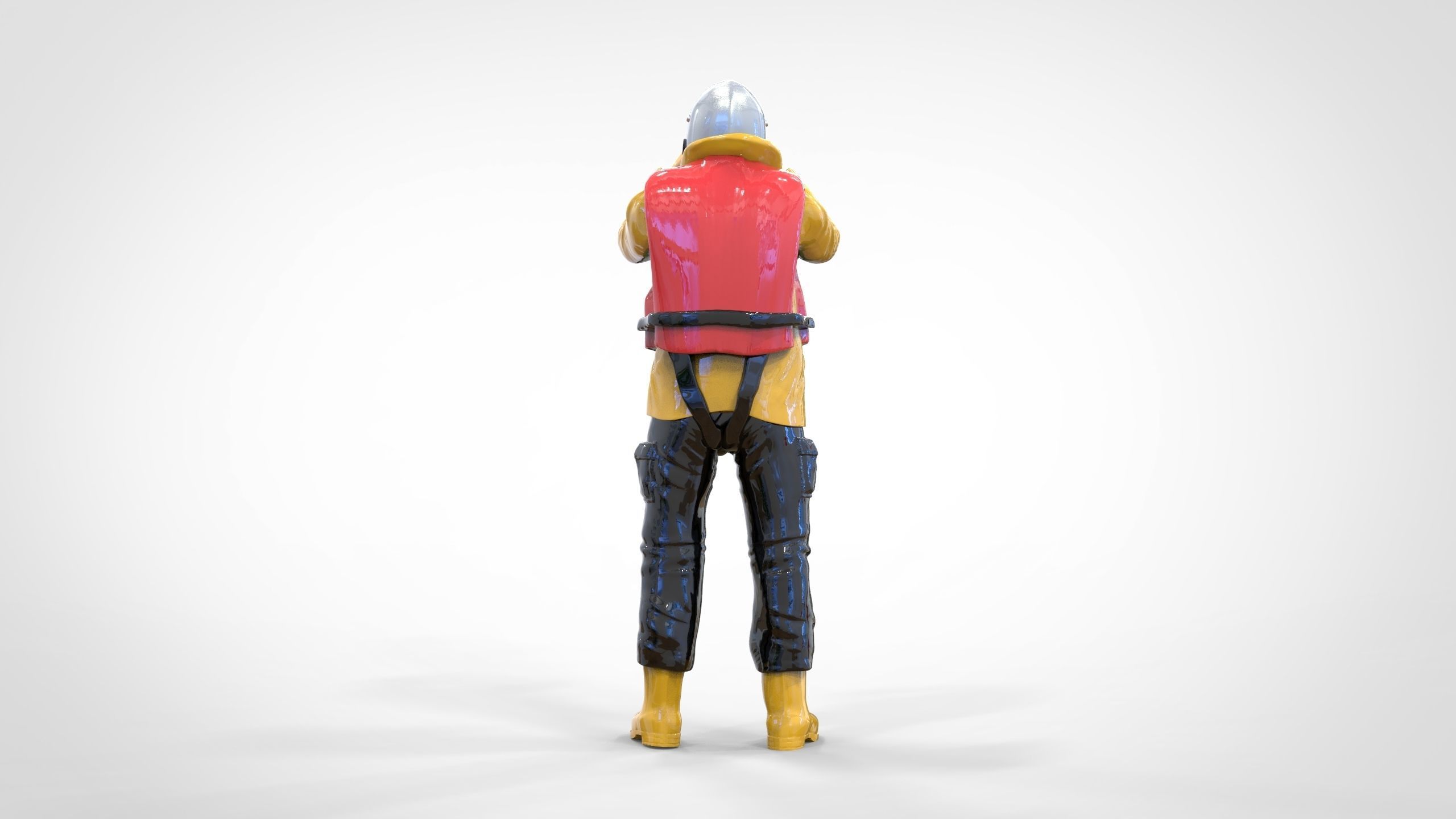 N3 Lifeboat Crew Volunteer RNLI Rescue crew 3D print model_18