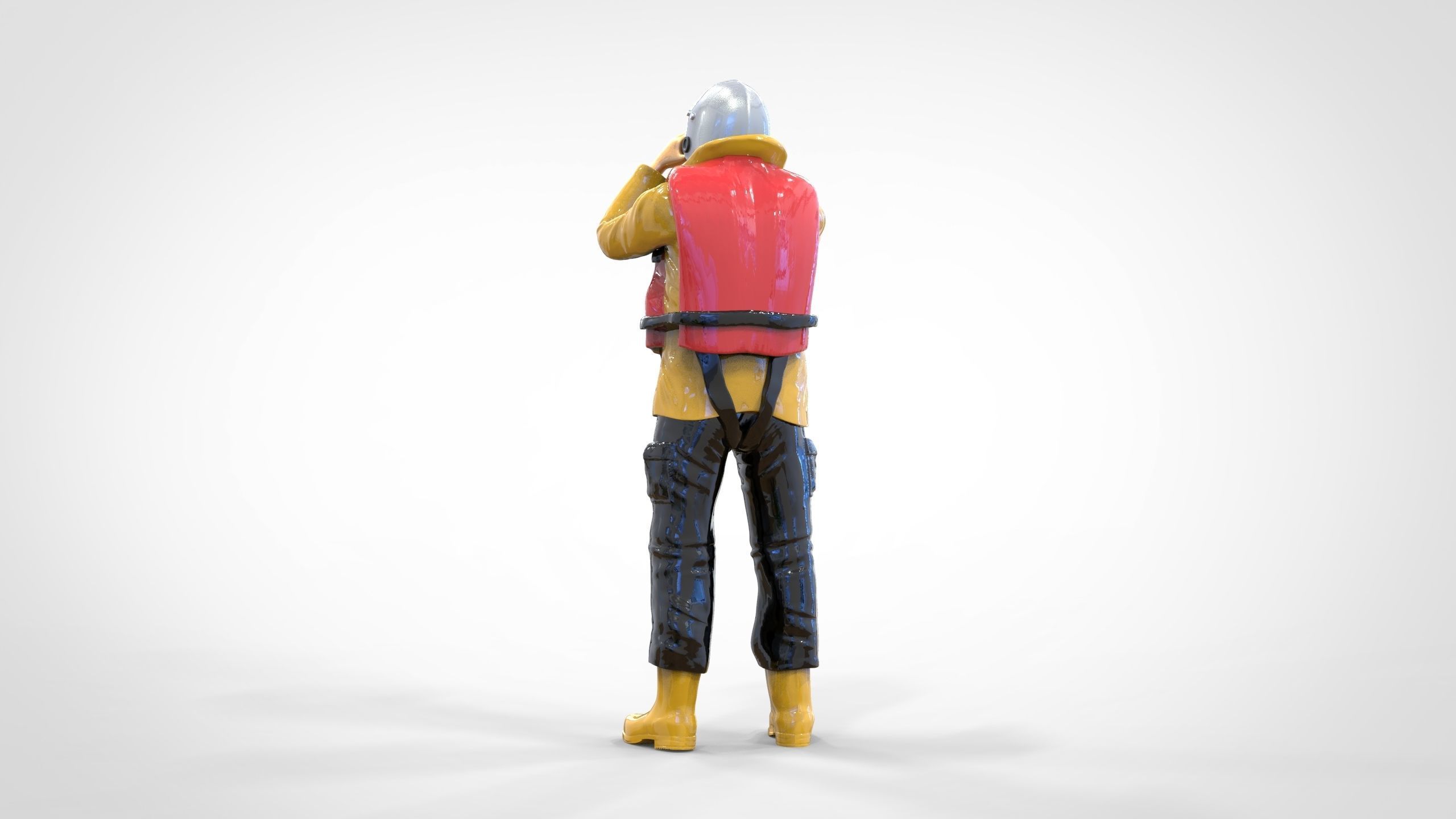 N3 Lifeboat Crew Volunteer RNLI Rescue crew 3D print model_19