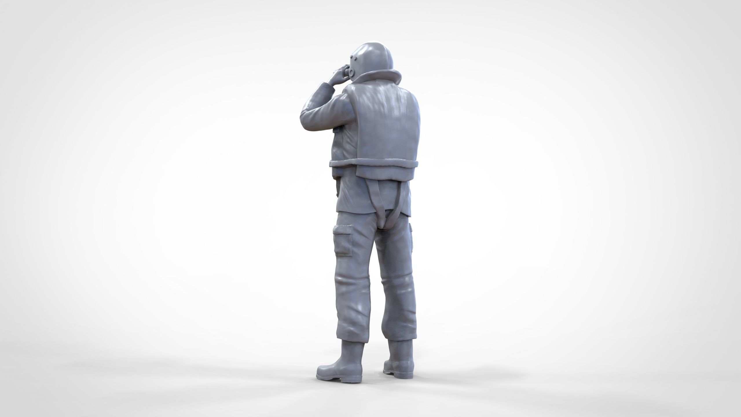 N3 Lifeboat Crew Volunteer RNLI Rescue crew 3D print model_36