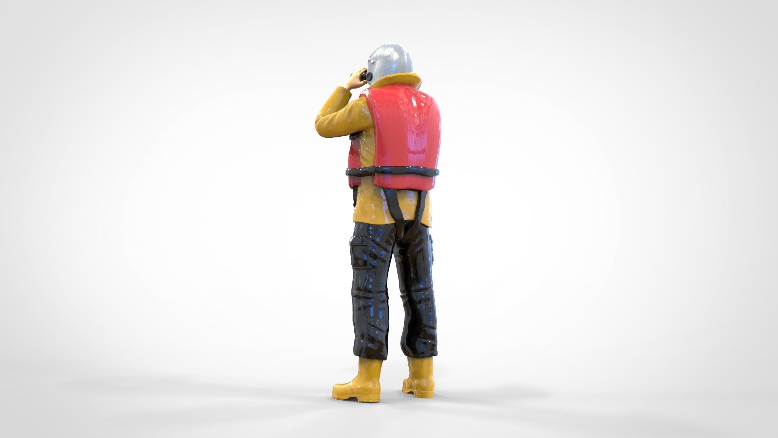 N3 Lifeboat Crew Volunteer RNLI Rescue crew 3D print model_20
