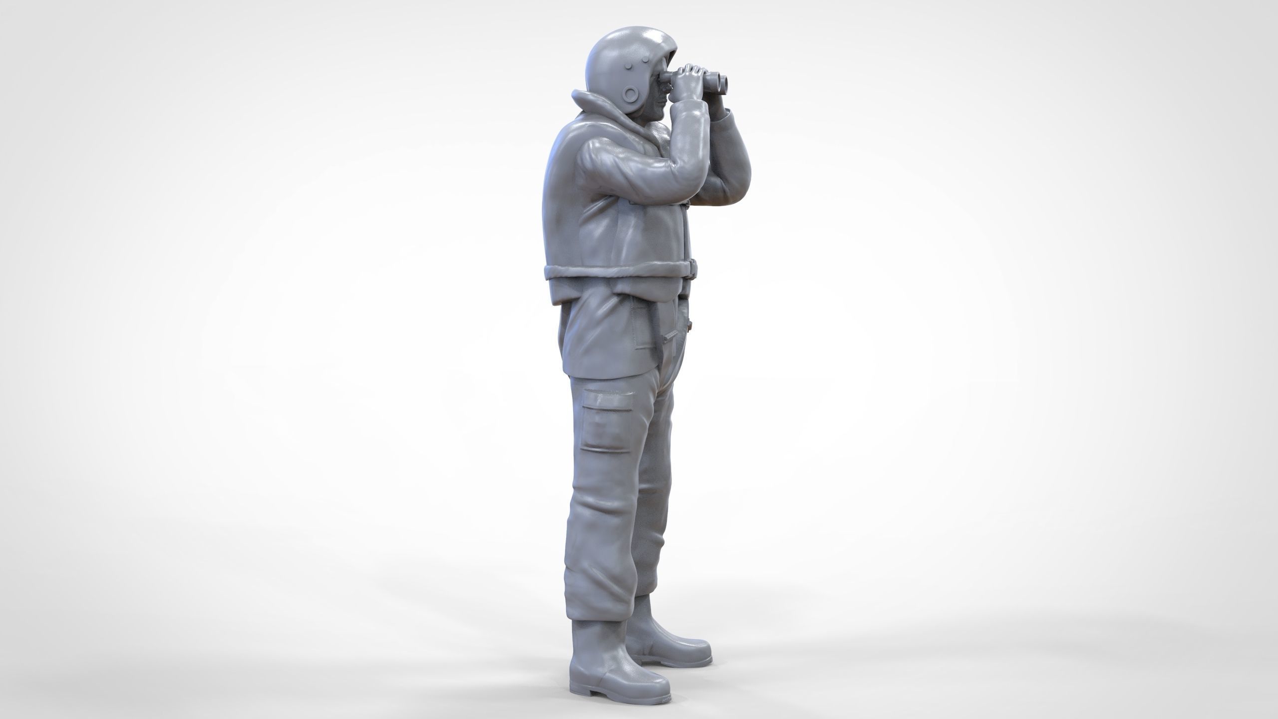 N3 Lifeboat Crew Volunteer RNLI Rescue crew 3D print model_33