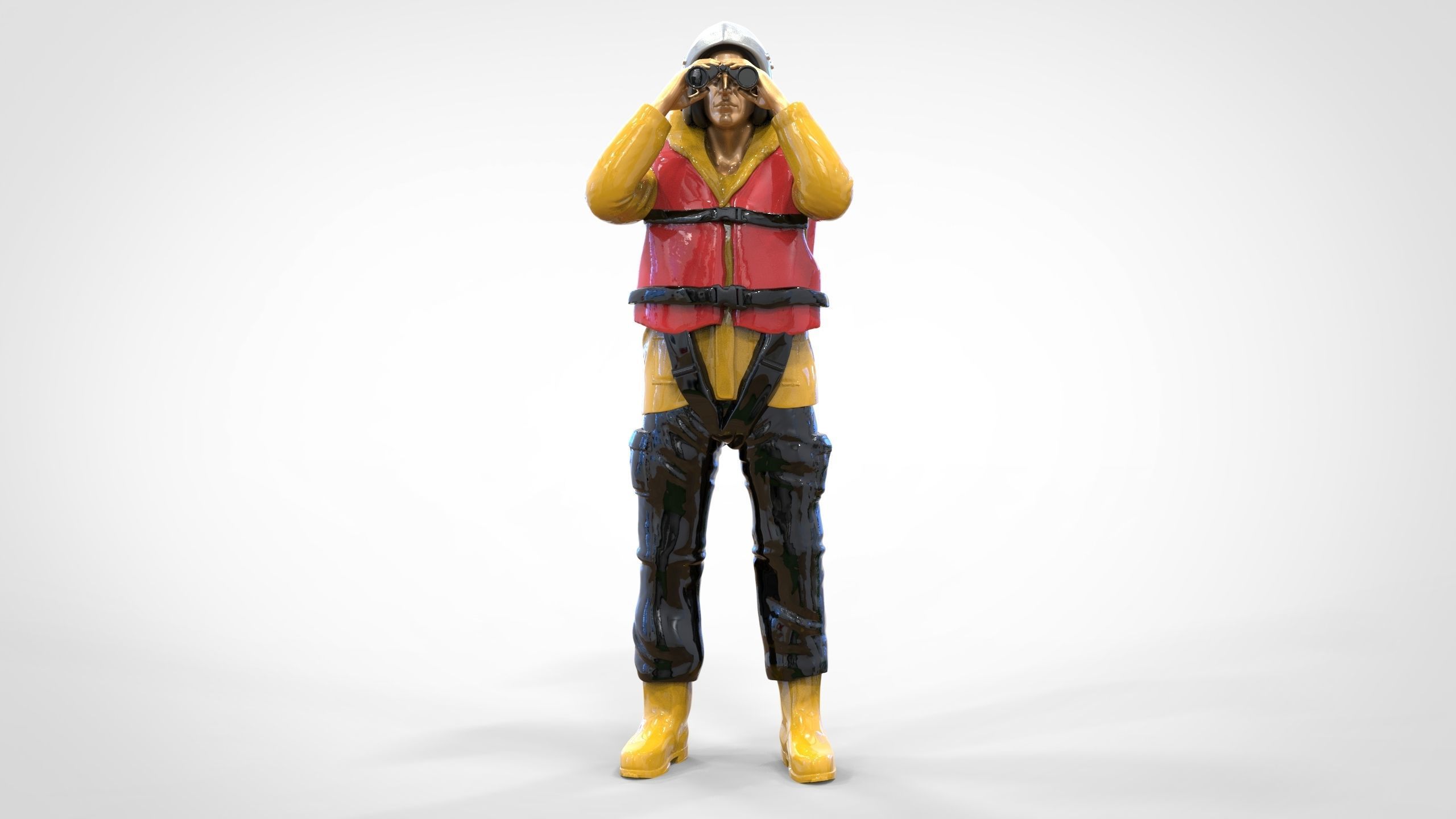 N3 Lifeboat Crew Volunteer RNLI Rescue crew 3D print model_10