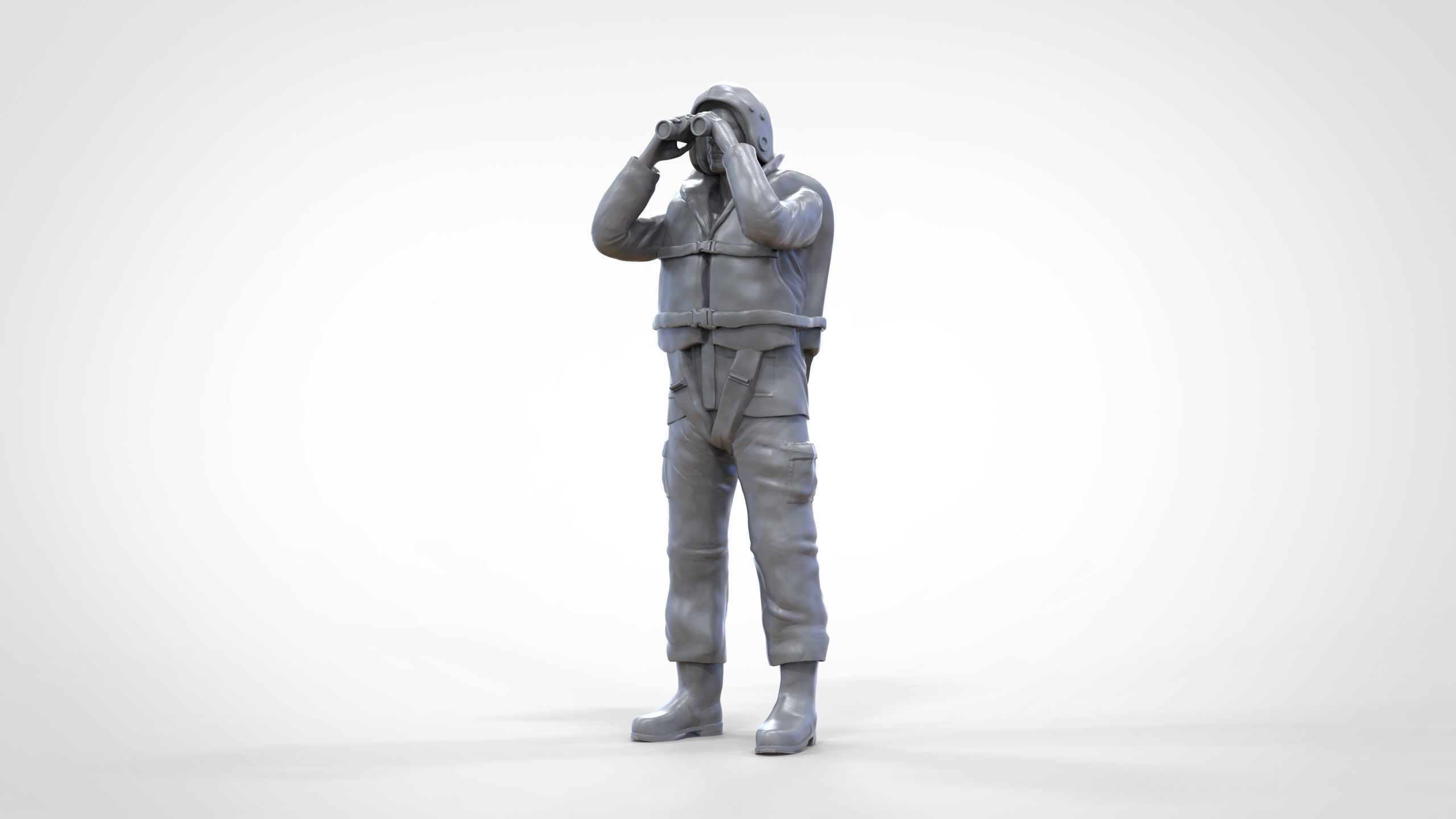 N3 Lifeboat Crew Volunteer RNLI Rescue crew 3D print model_1