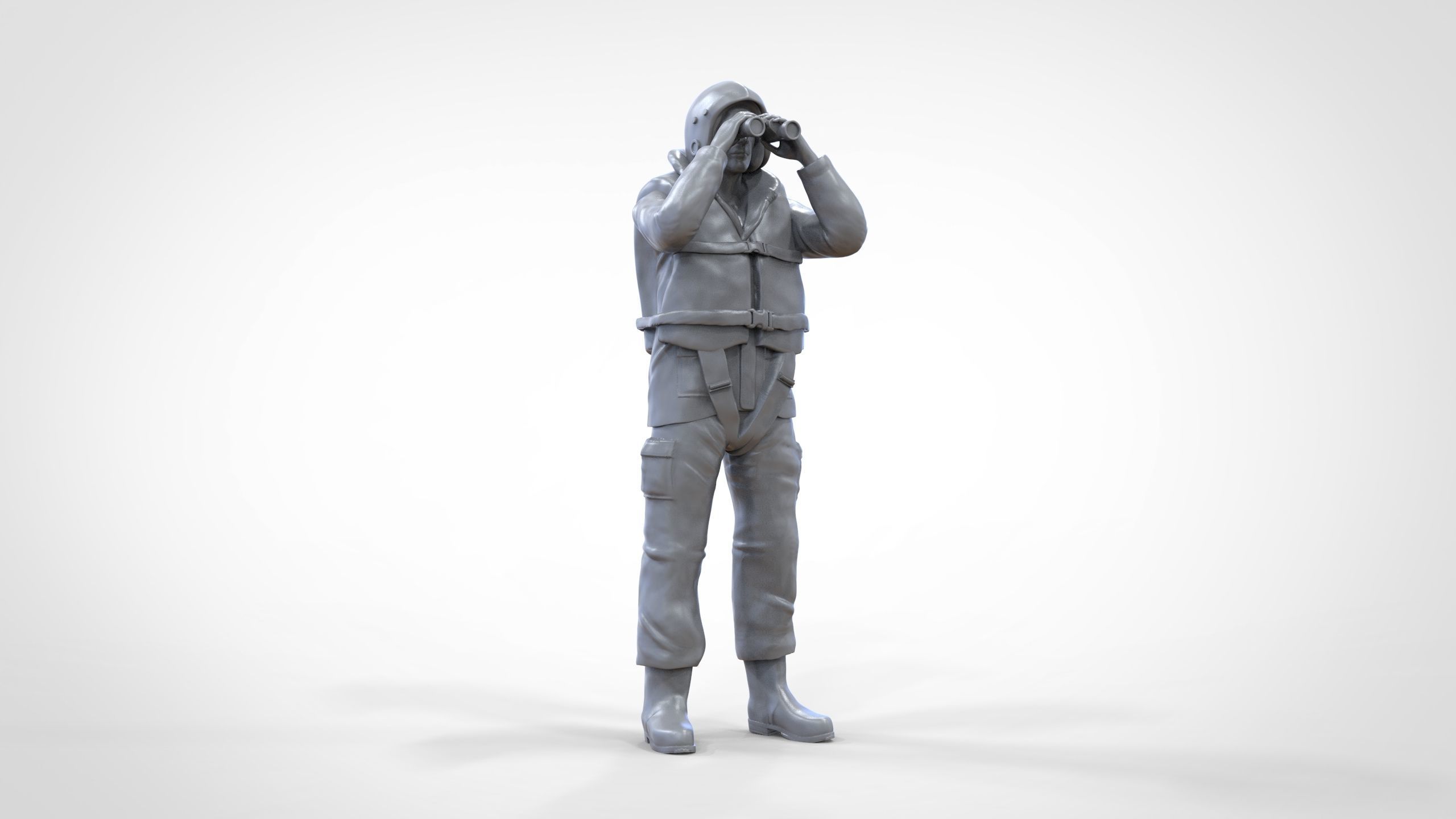 N3 Lifeboat Crew Volunteer RNLI Rescue crew 3D print model_40