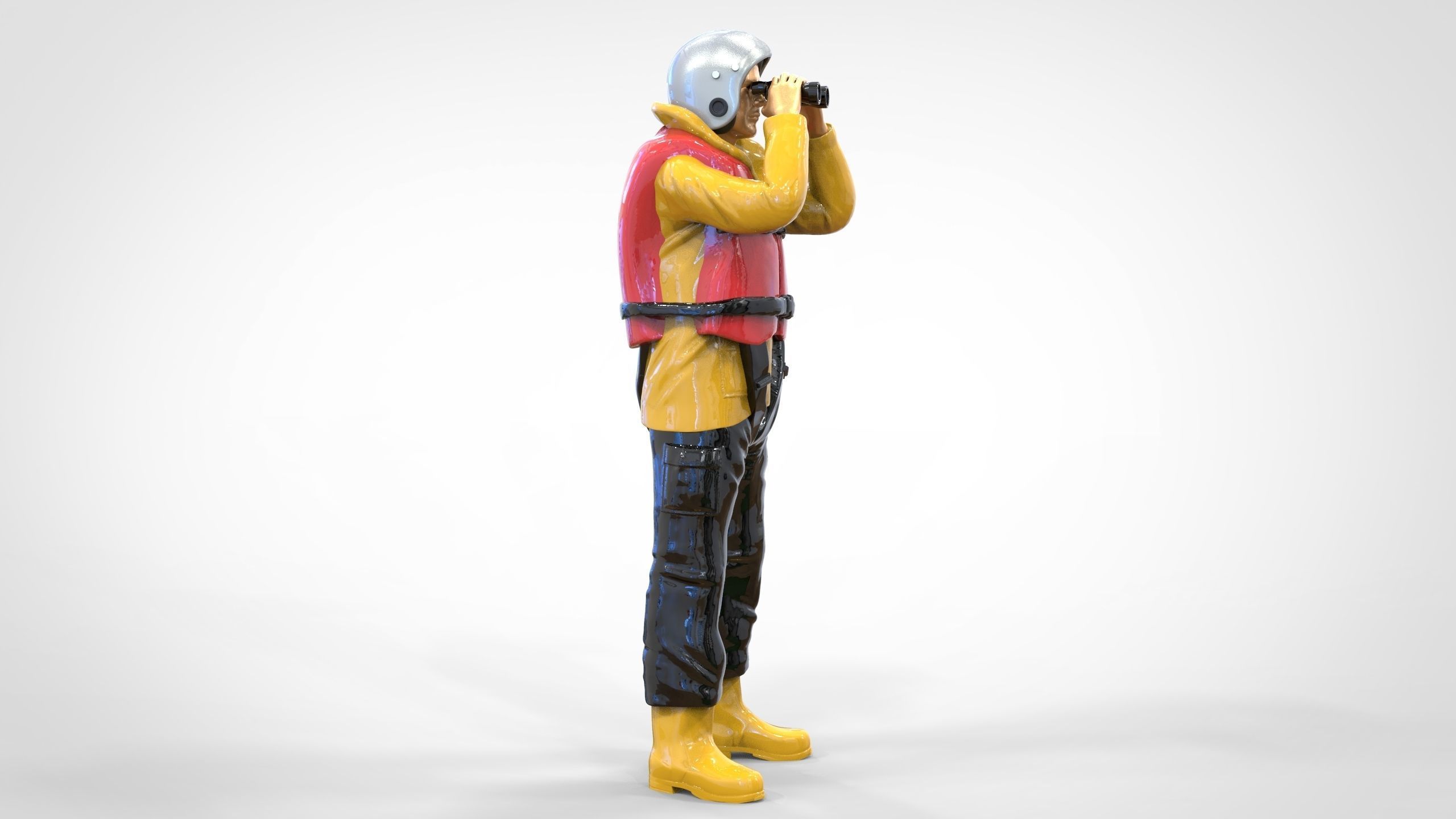 N3 Lifeboat Crew Volunteer RNLI Rescue crew 3D print model_12