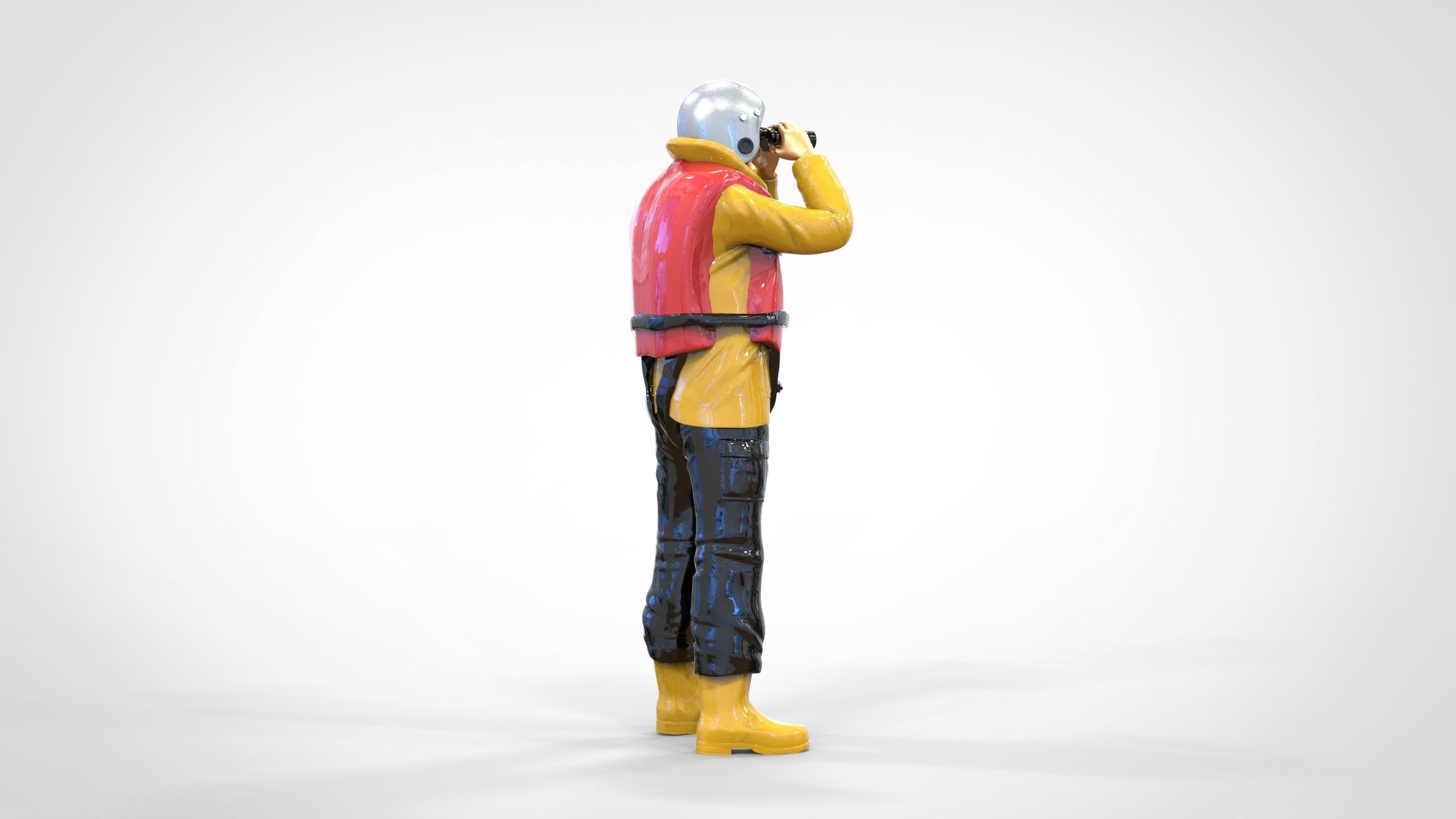 N3 Lifeboat Crew Volunteer RNLI Rescue crew 3D print model_15
