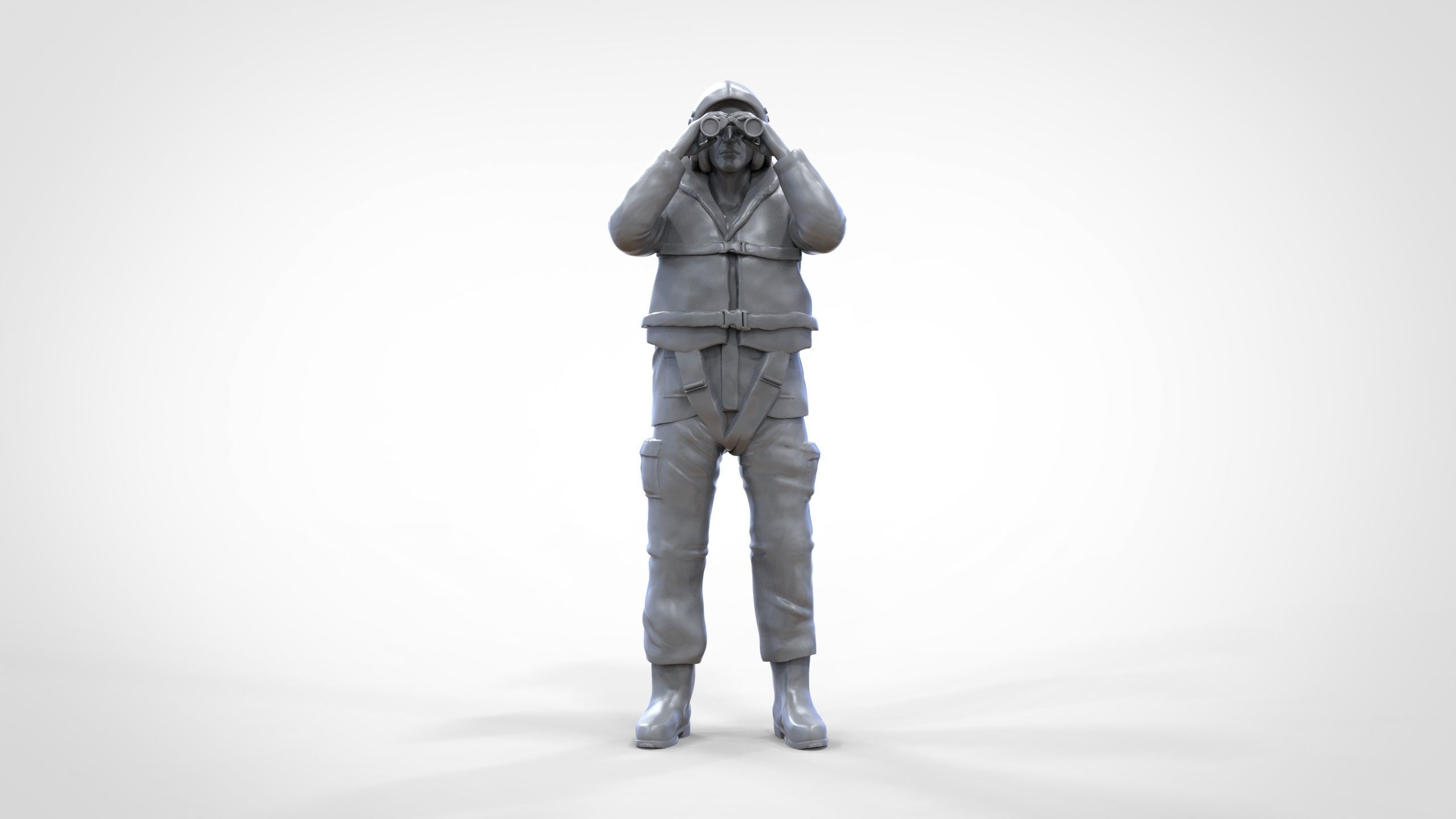 N3 Lifeboat Crew Volunteer RNLI Rescue crew 3D print model_39